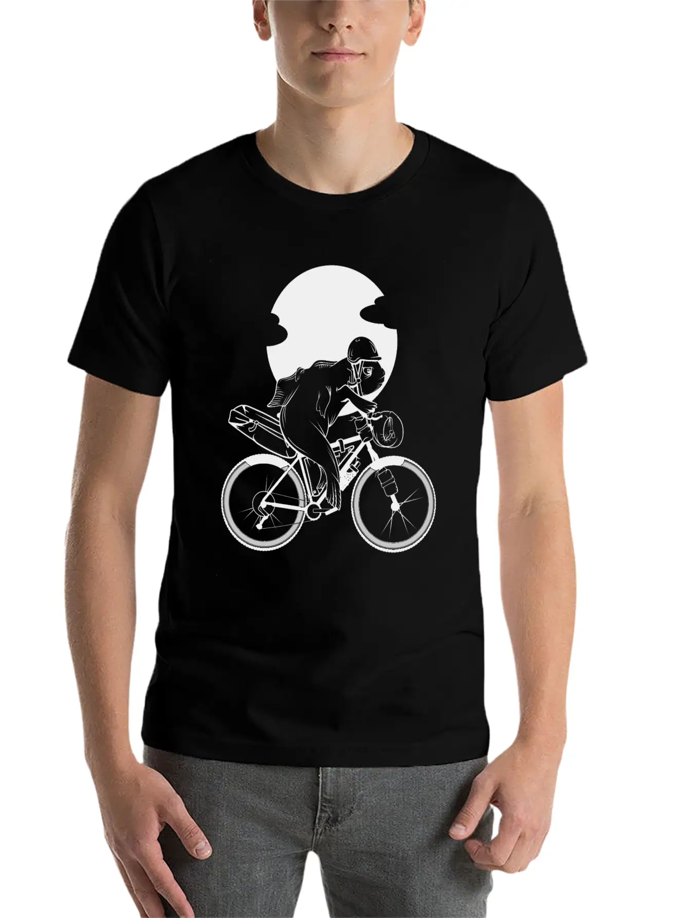 Fish Riding A Bikepacking Bike Soft Cotton Short Sleeve Tee ¨C Unisex Wardrobe Staple