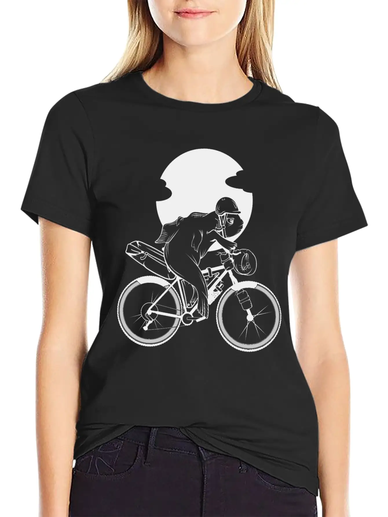 Fish Riding A Bikepacking Bike Soft Cotton Short Sleeve Tee ¨C Unisex Wardrobe Staple