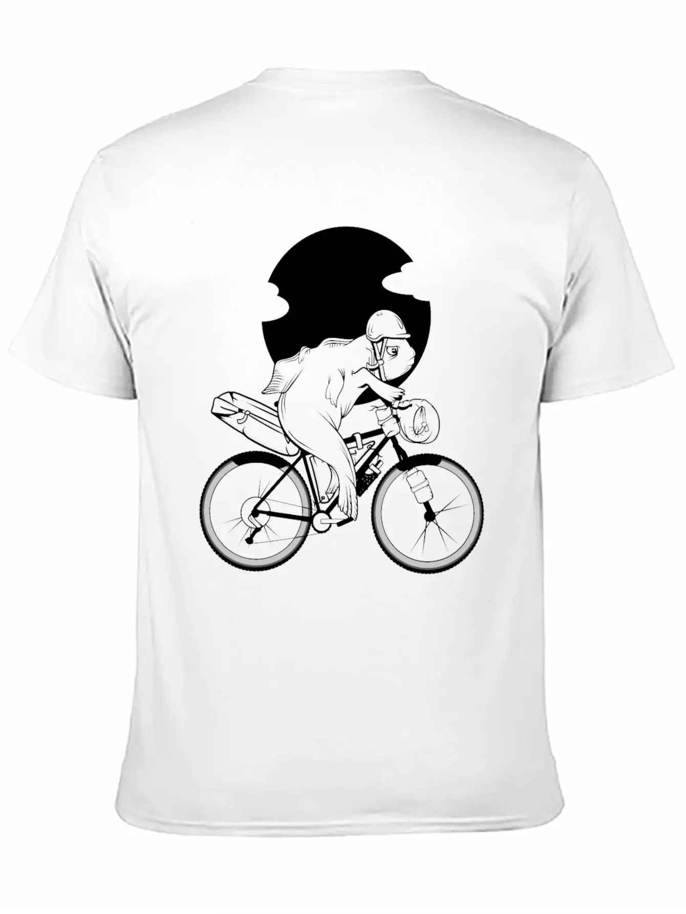Fish Riding A Bikepacking Bike Soft Cotton Short Sleeve Tee ¨C Unisex Wardrobe Staple