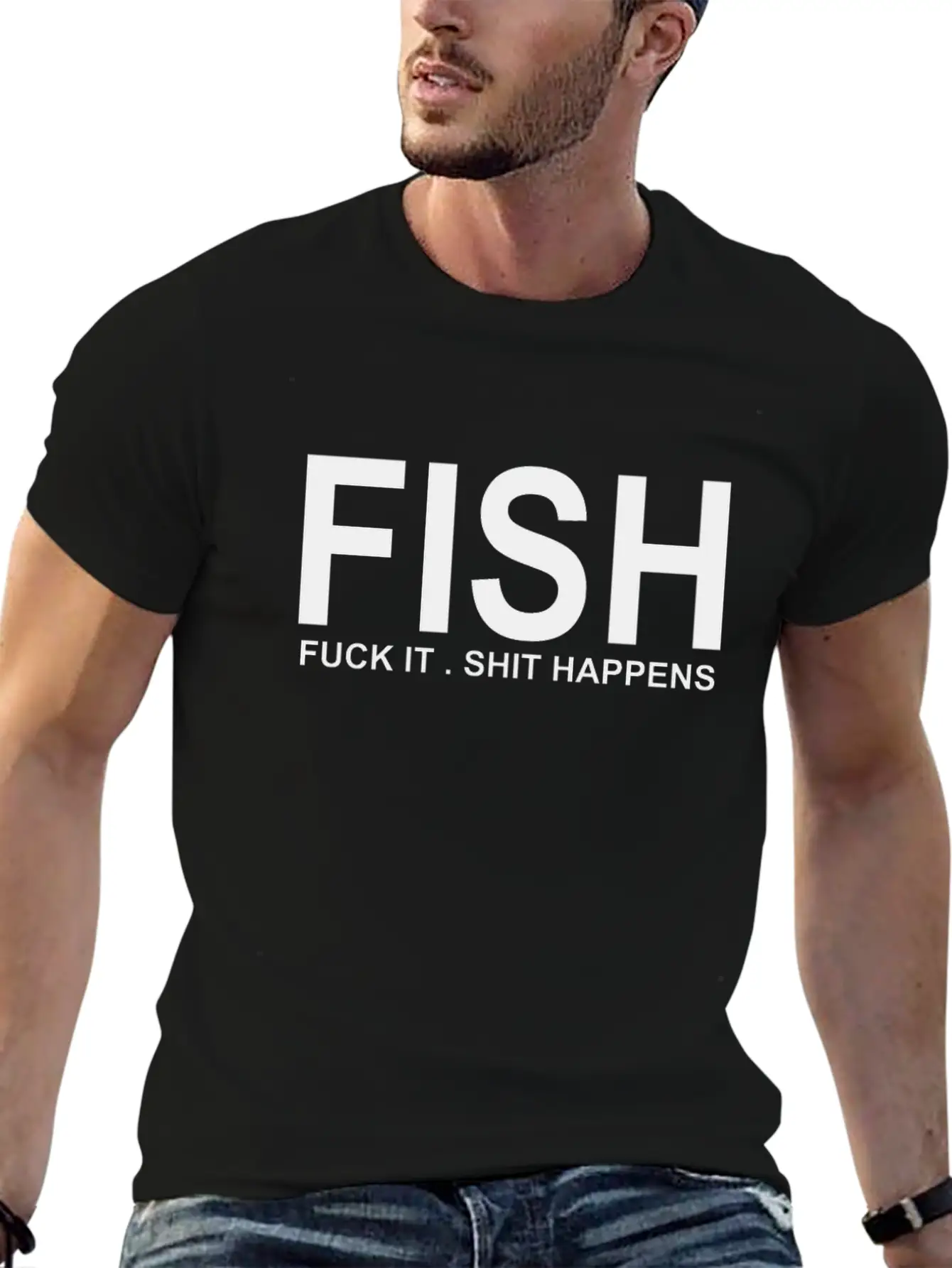 FISH SARCASTIC T SHIRT Essential Cotton Tee For Daily Outfits ¨C Unisex Style