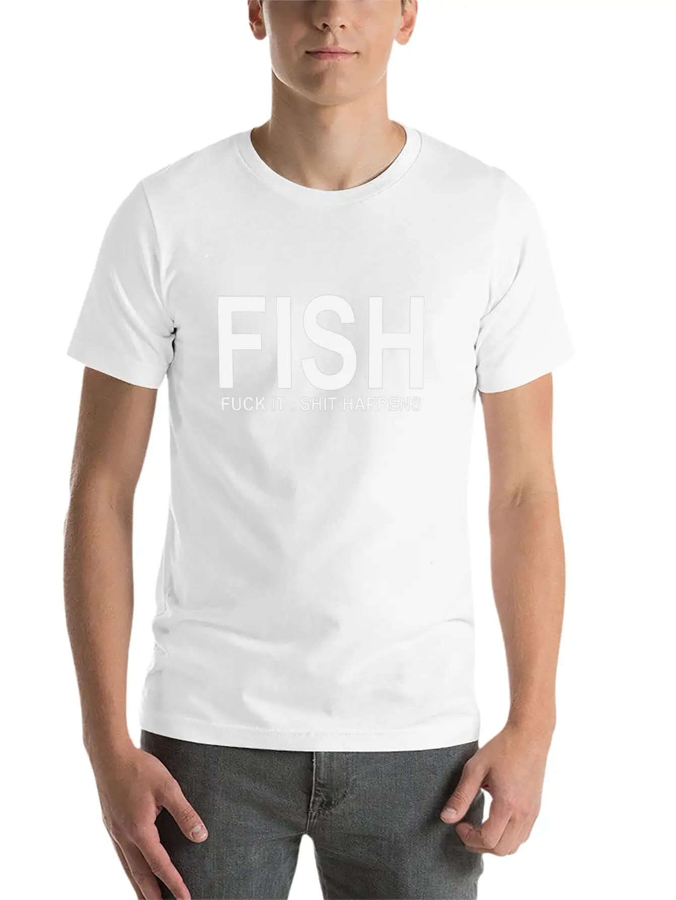 FISH SARCASTIC T SHIRT Essential Cotton Tee For Daily Outfits ¨C Unisex Style
