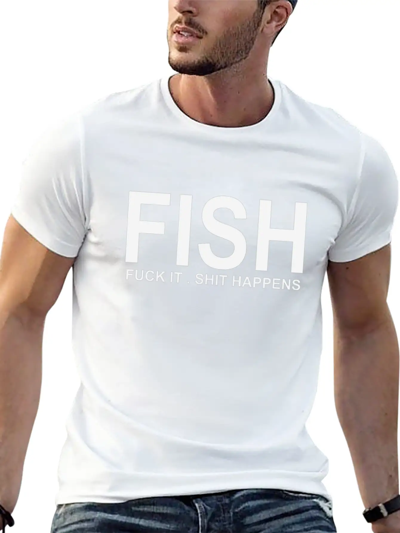 FISH SARCASTIC T SHIRT Essential Cotton Tee For Daily Outfits ¨C Unisex Style