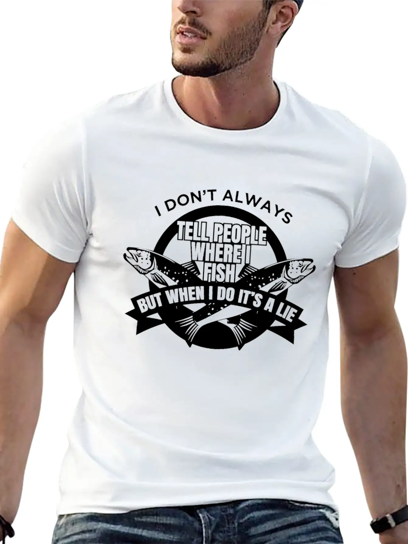 Fishing Angler Fish Fishing Fishing Lake Essential Cotton Tee For Daily Outfits ¨C Unisex Style