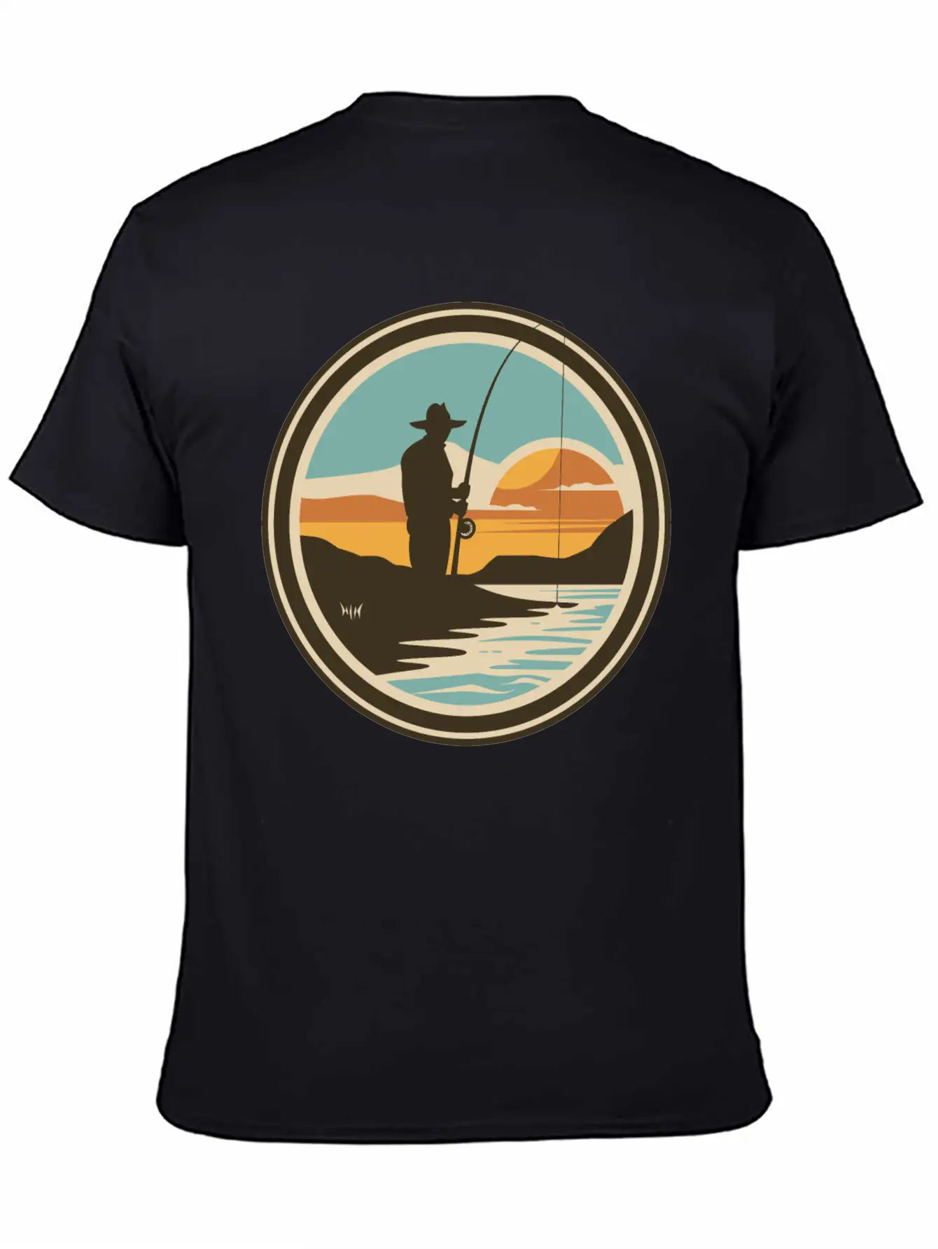 Fishing Artwork Basic Graphic T-Shirt ¨C Daily Comfort In Soft Cotton