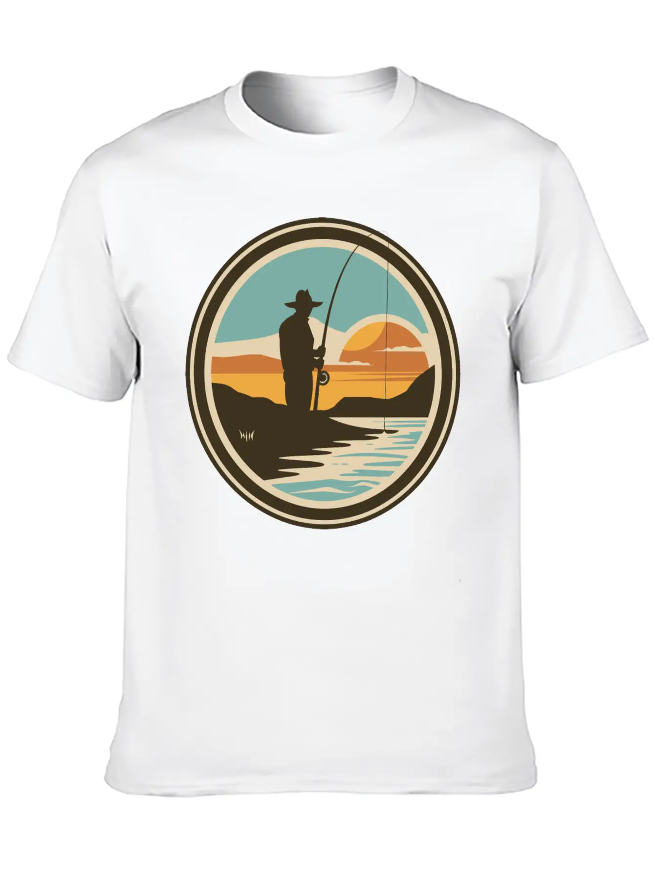Fishing Artwork Basic Graphic T-Shirt ¨C Daily Comfort In Soft Cotton