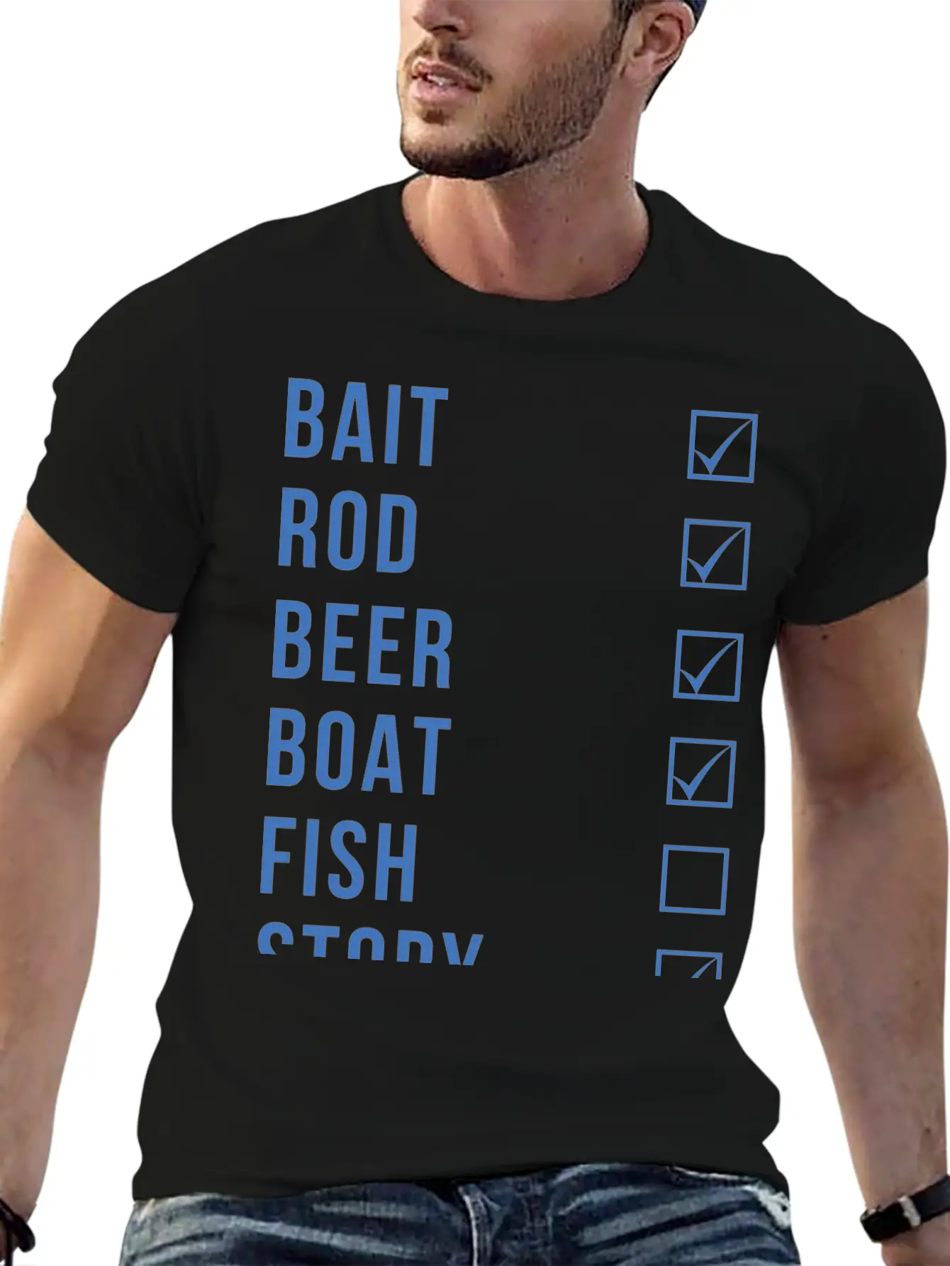 Fishing Checklist Basic Graphic T-Shirt ¨C Daily Comfort In Soft Cotton
