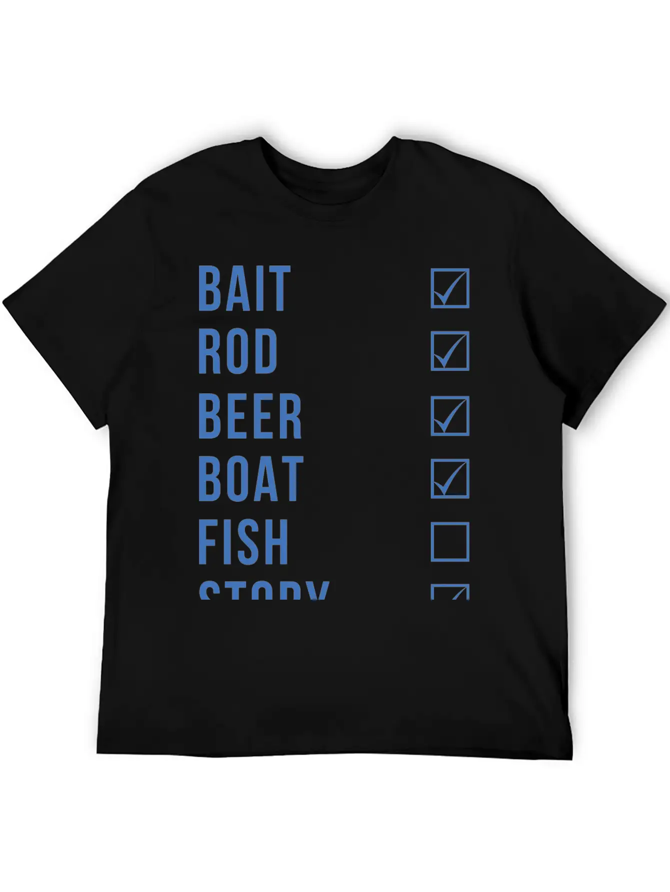 Fishing Checklist Basic Graphic T-Shirt ¨C Daily Comfort In Soft Cotton