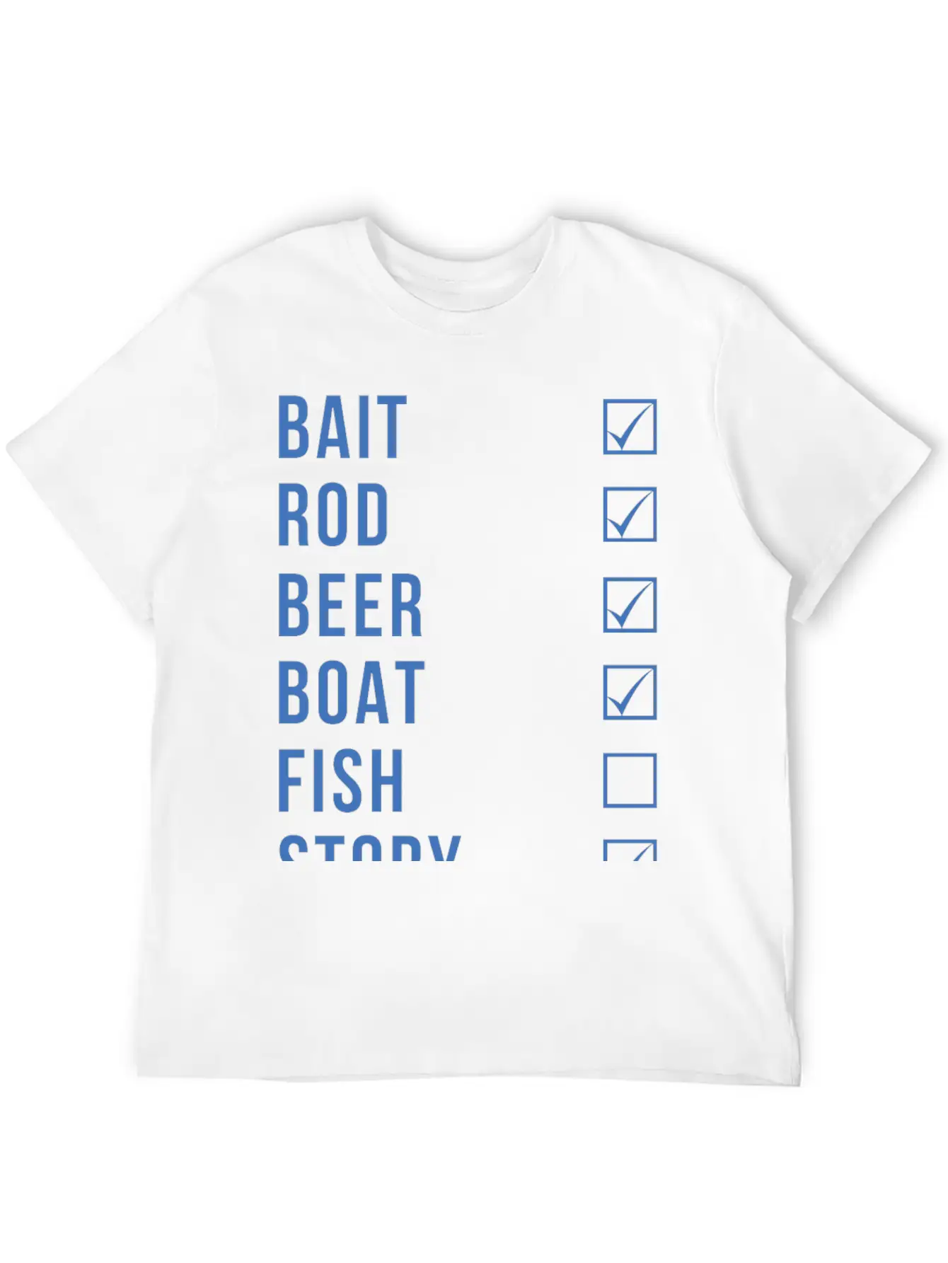 Fishing Checklist Basic Graphic T-Shirt ¨C Daily Comfort In Soft Cotton