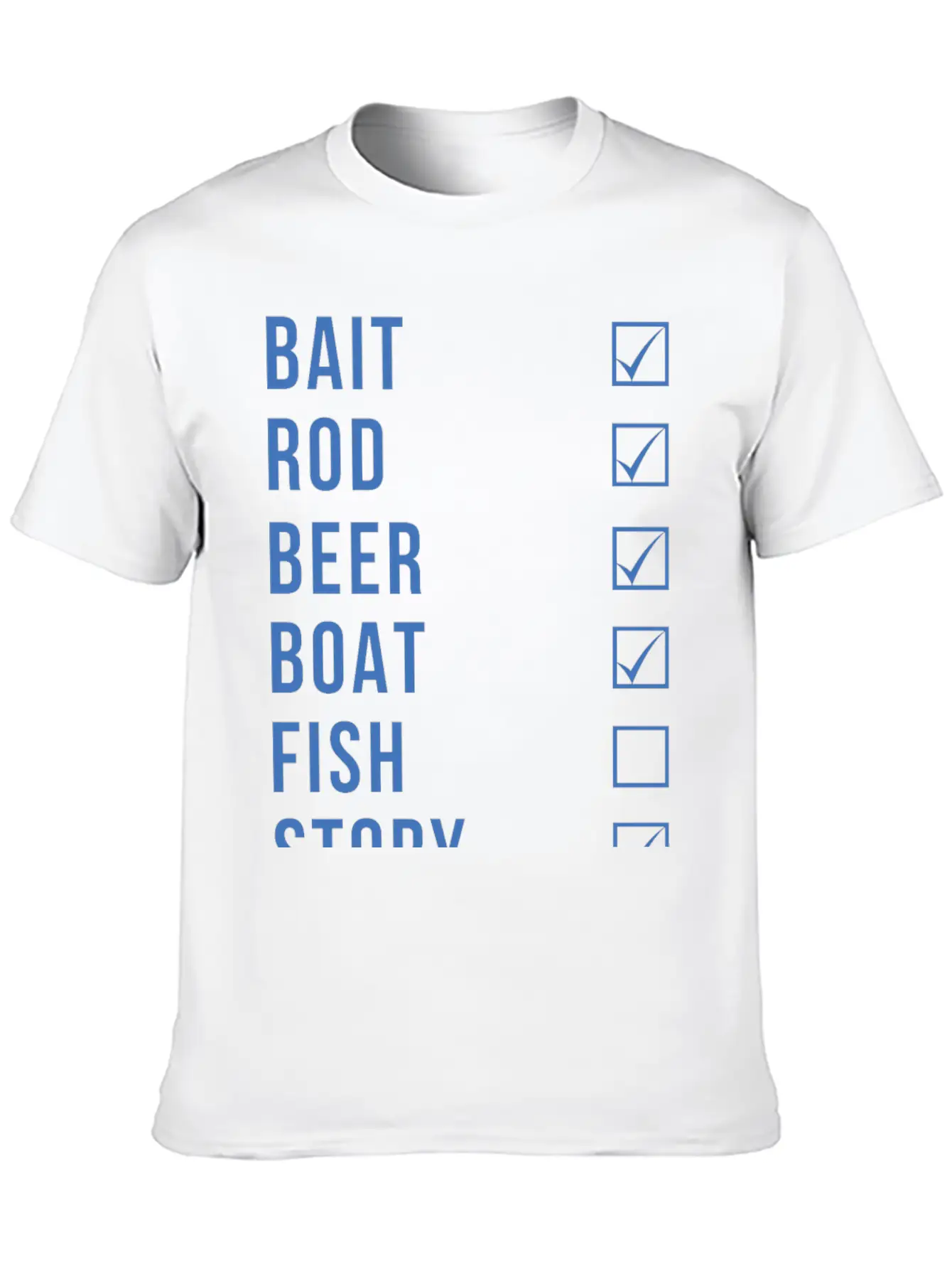 Fishing Checklist Basic Graphic T-Shirt ¨C Daily Comfort In Soft Cotton