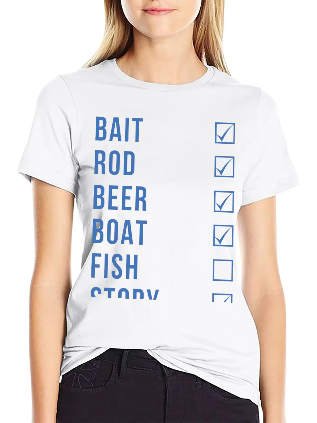 Fishing Checklist Basic Graphic T-Shirt ¨C Daily Comfort In Soft Cotton