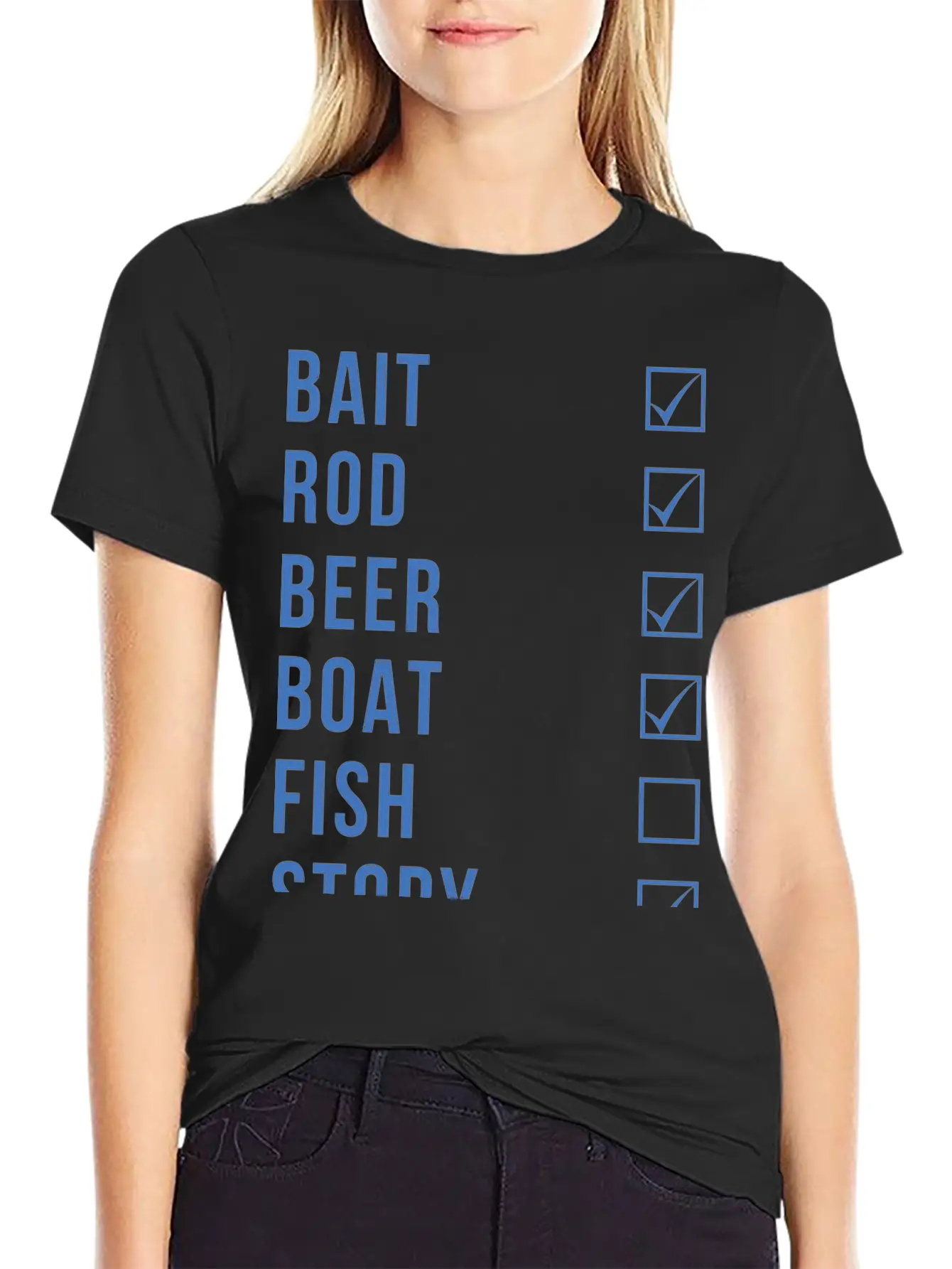 Fishing Checklist Basic Graphic T-Shirt ¨C Daily Comfort In Soft Cotton