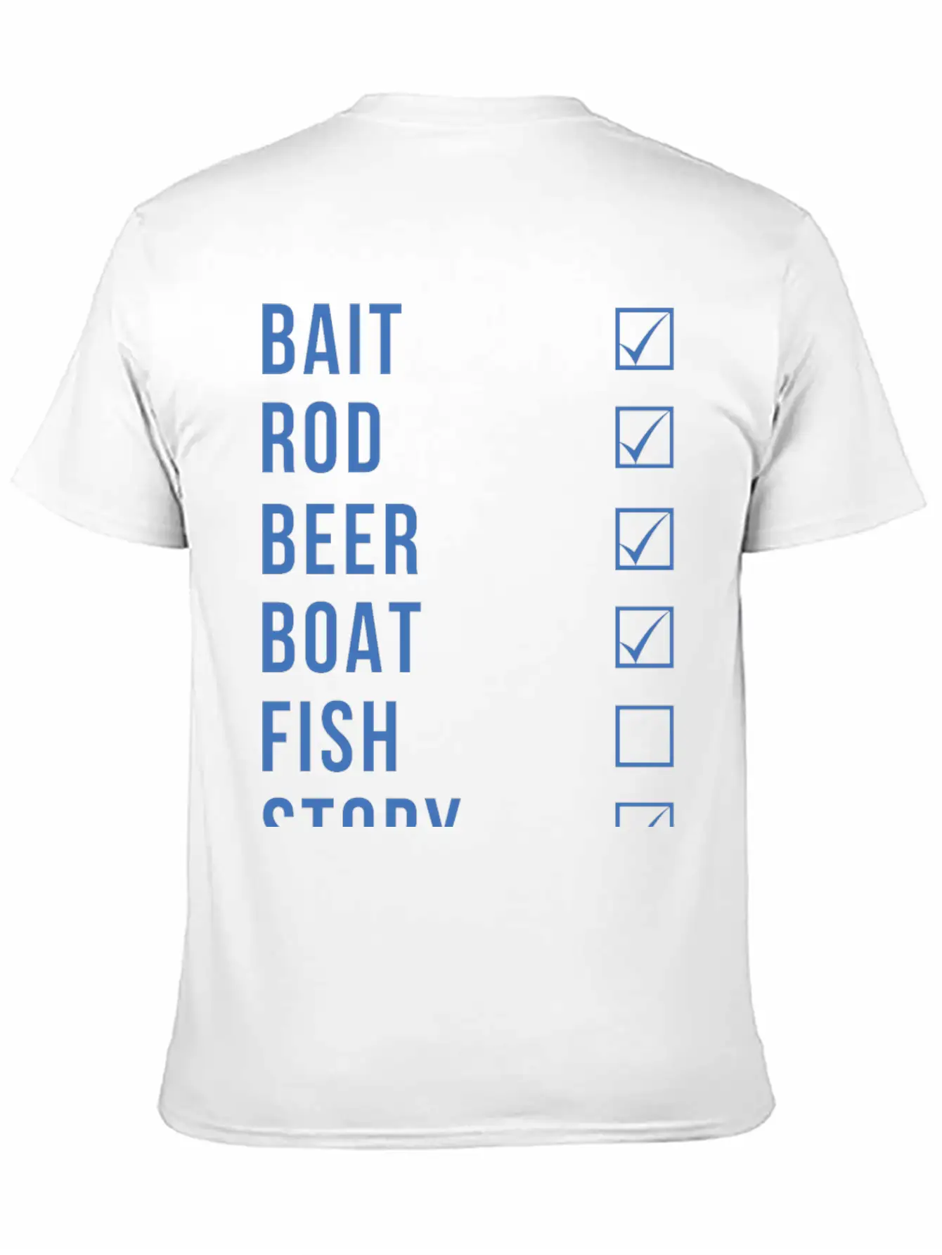 Fishing Checklist Basic Graphic T-Shirt ¨C Daily Comfort In Soft Cotton