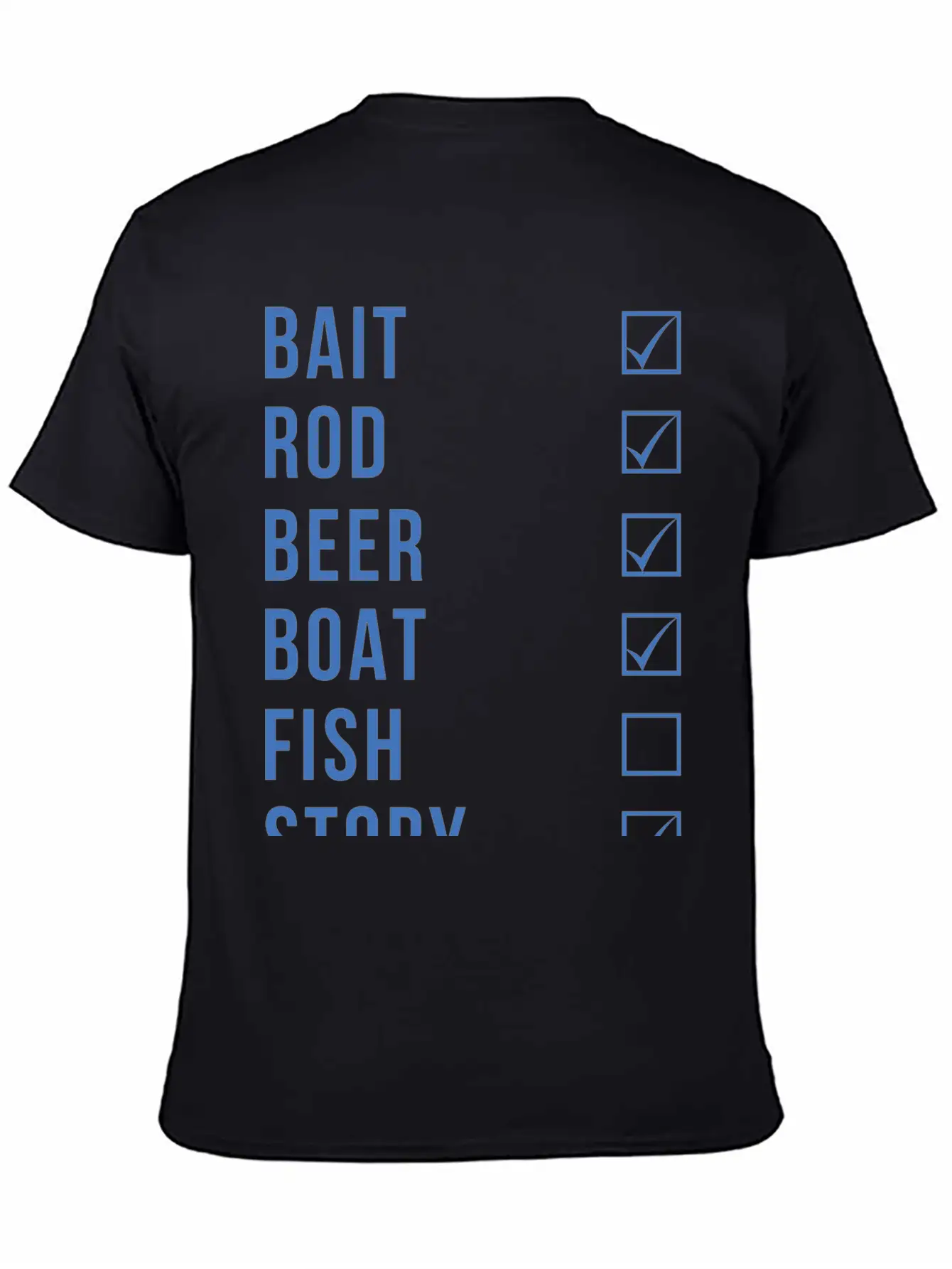 Fishing Checklist Basic Graphic T-Shirt ¨C Daily Comfort In Soft Cotton