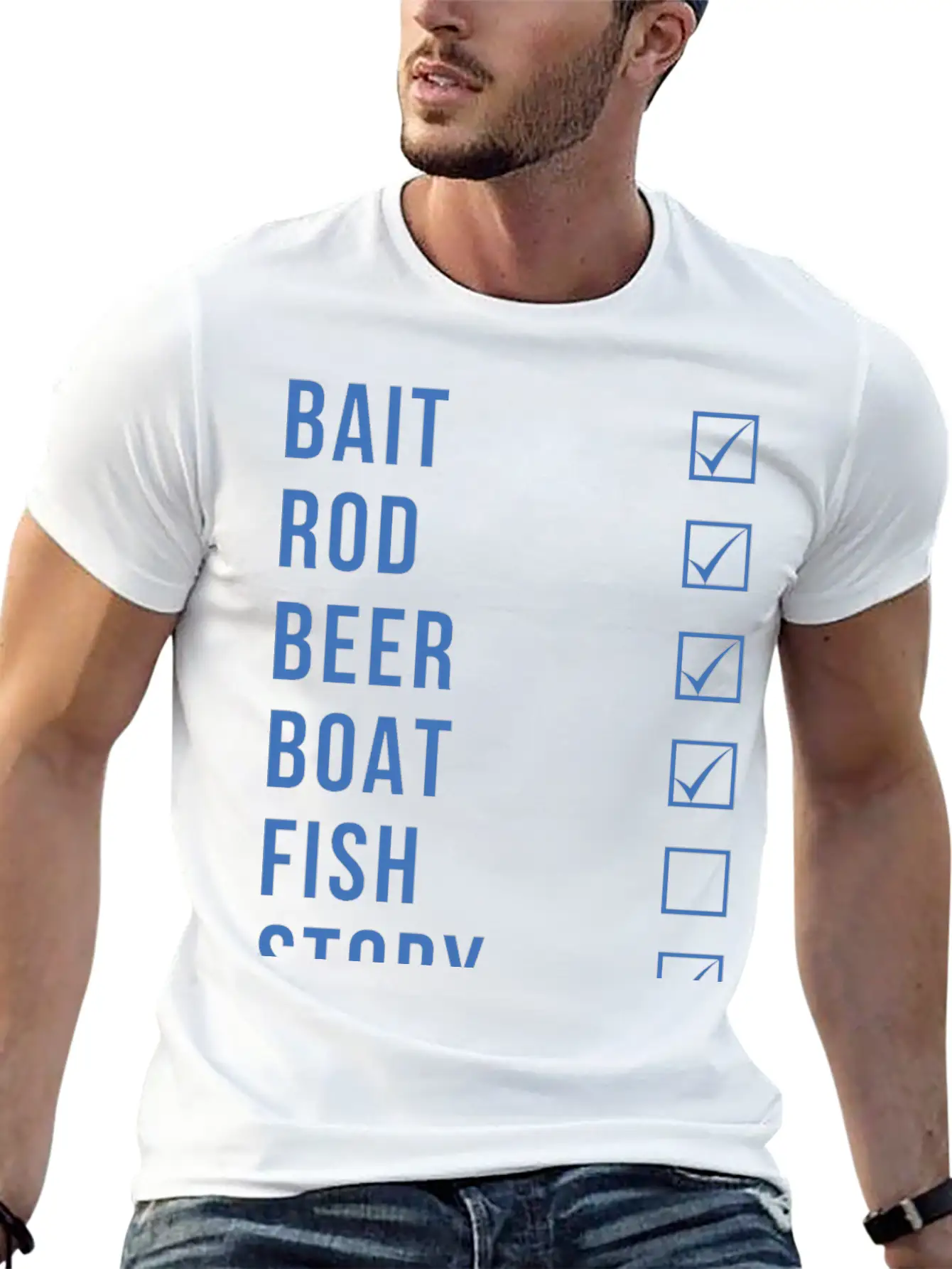 Fishing Checklist Basic Graphic T-Shirt ¨C Daily Comfort In Soft Cotton