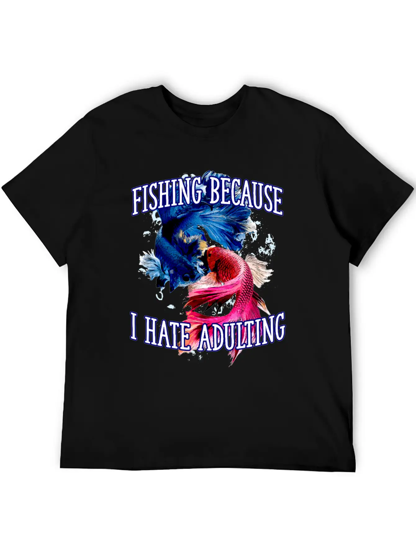 Fishing Hate Adulting Lifestyle Hunting Habits Essential Cotton Tee For Daily Outfits ¨C Unisex Style