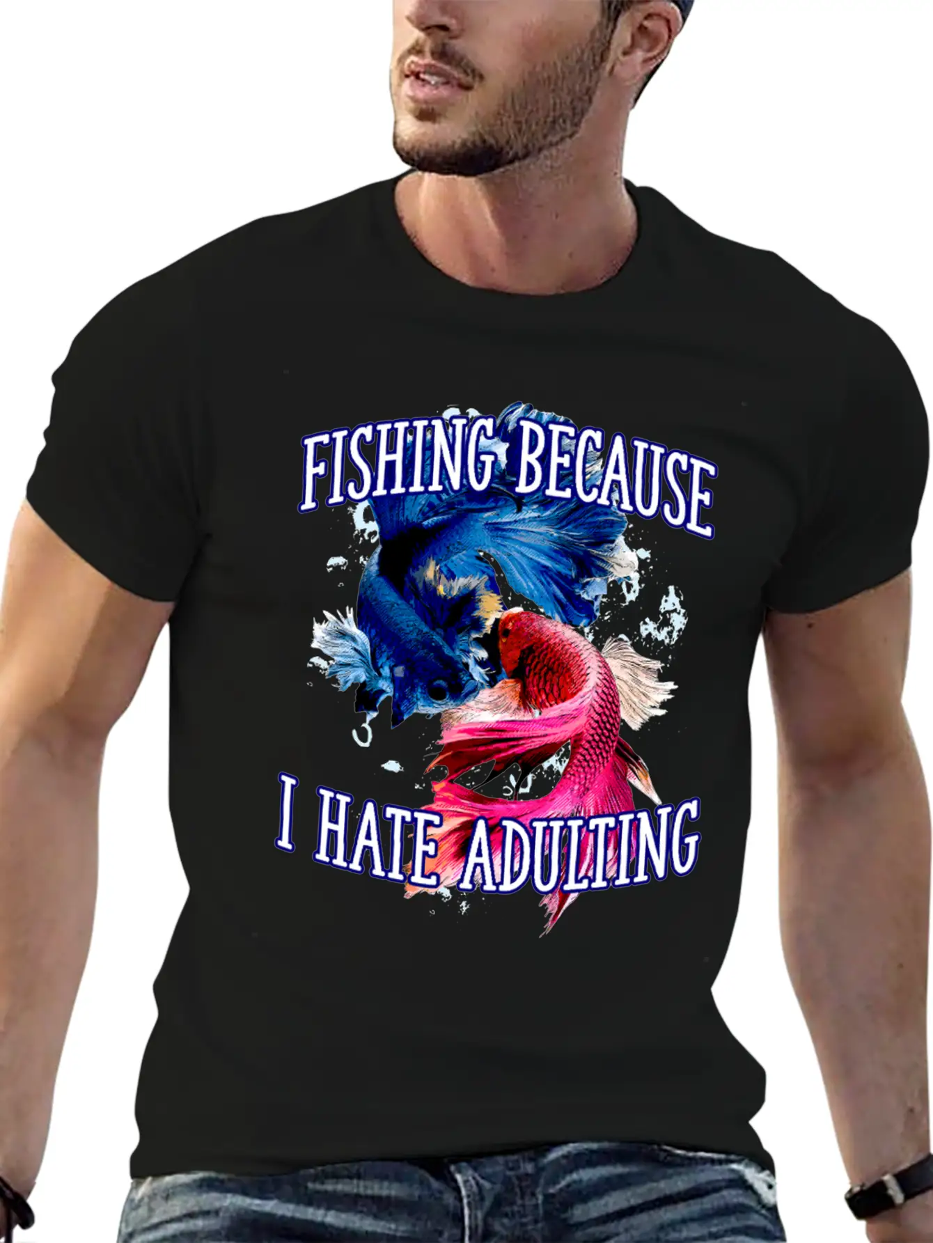 Fishing Hate Adulting Lifestyle Hunting Habits Essential Cotton Tee For Daily Outfits ¨C Unisex Style