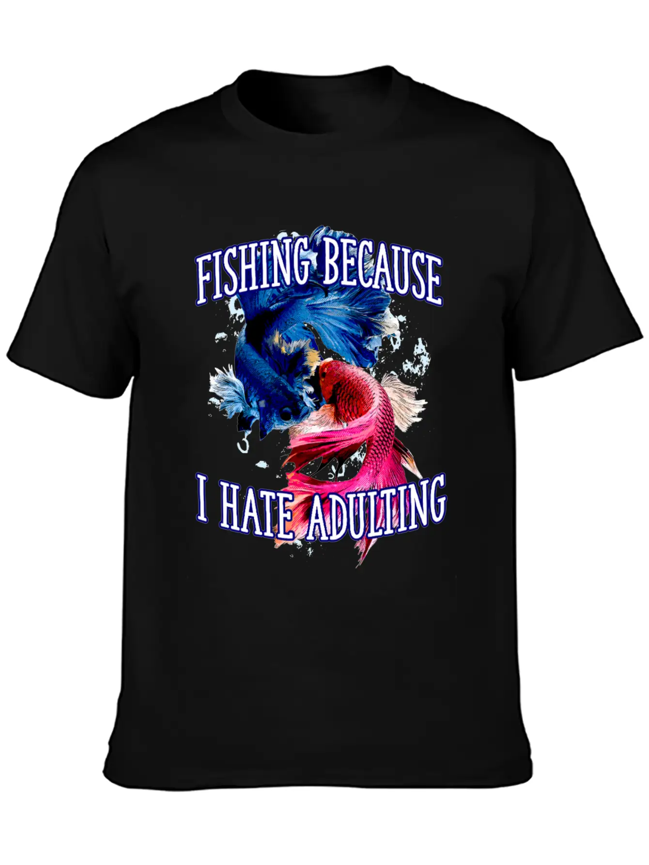 Fishing Hate Adulting Lifestyle Hunting Habits Essential Cotton Tee For Daily Outfits ¨C Unisex Style