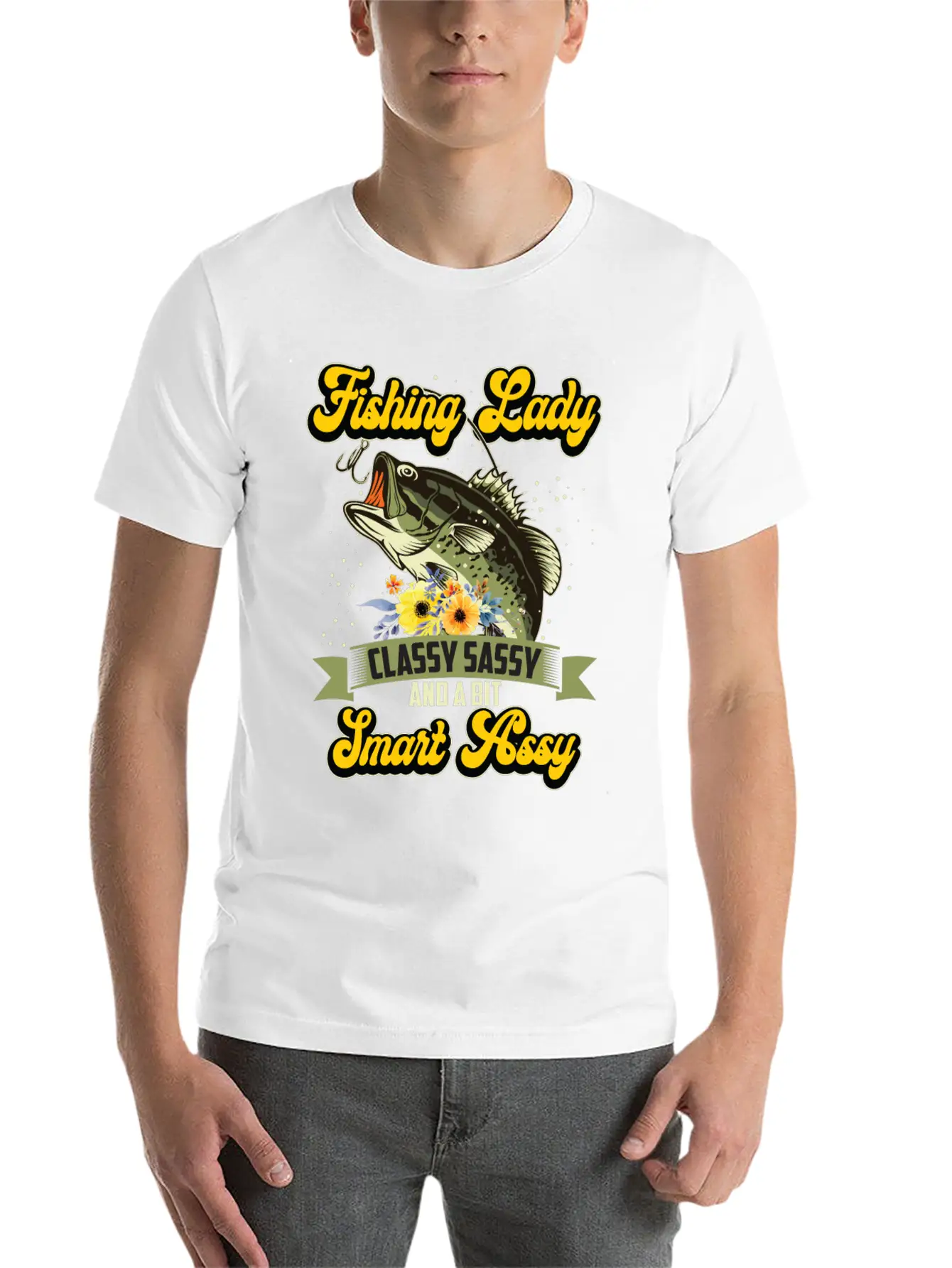 Fishing Lady Classy Sassy Assy Soft Cotton Short Sleeve Tee ¨C Unisex Wardrobe Staple