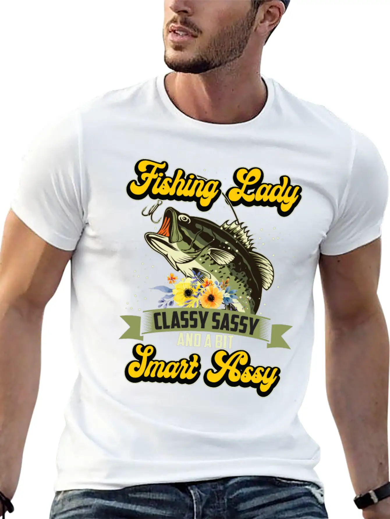 Fishing Lady Classy Sassy Assy Soft Cotton Short Sleeve Tee ¨C Unisex Wardrobe Staple