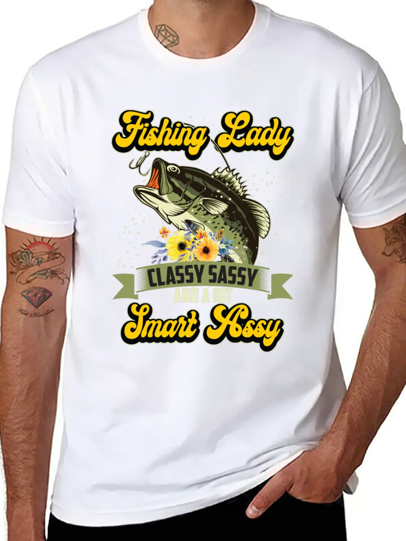 Fishing Lady Classy Sassy Assy Soft Cotton Short Sleeve Tee ¨C Unisex Wardrobe Staple