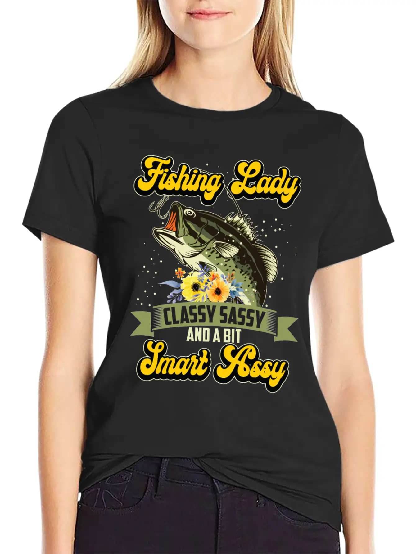 Fishing Lady Classy Sassy Assy Soft Cotton Short Sleeve Tee ¨C Unisex Wardrobe Staple