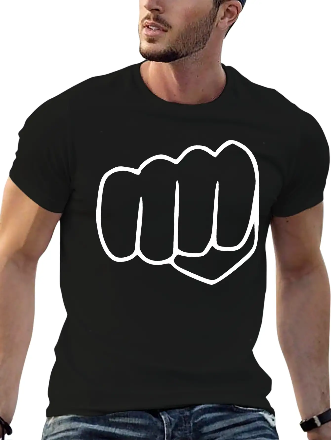 Fist Sketch Emojis Basic Graphic T-Shirt ¨C Daily Comfort In Soft Cotton