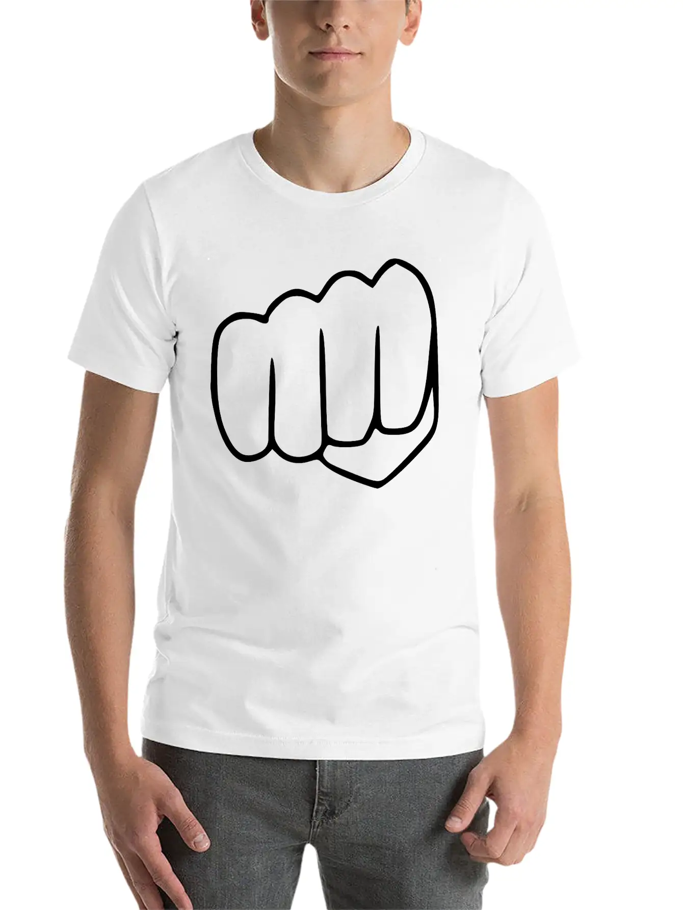Fist Sketch Emojis Basic Graphic T-Shirt ¨C Daily Comfort In Soft Cotton