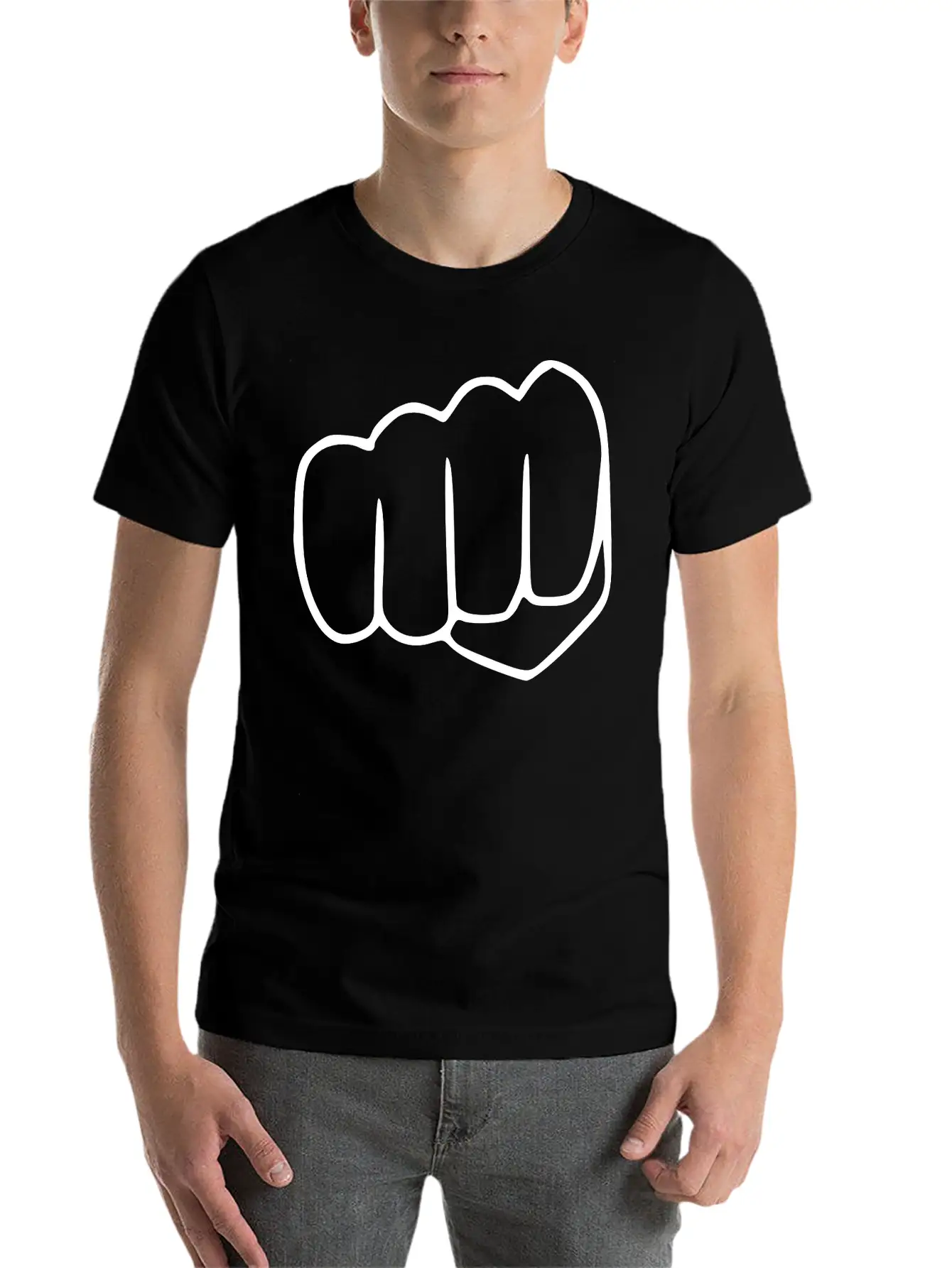 Fist Sketch Emojis Basic Graphic T-Shirt ¨C Daily Comfort In Soft Cotton