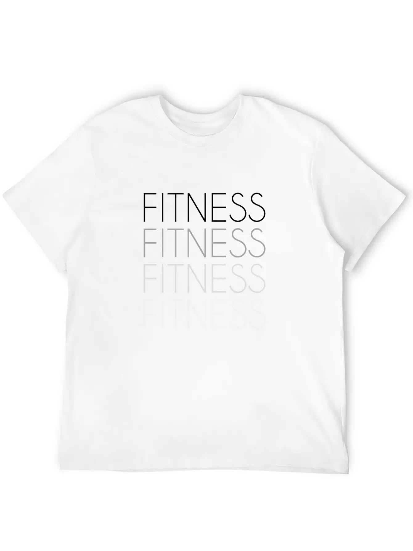Fitness Lettering Basic Graphic T-Shirt ¨C Daily Comfort In Soft Cotton