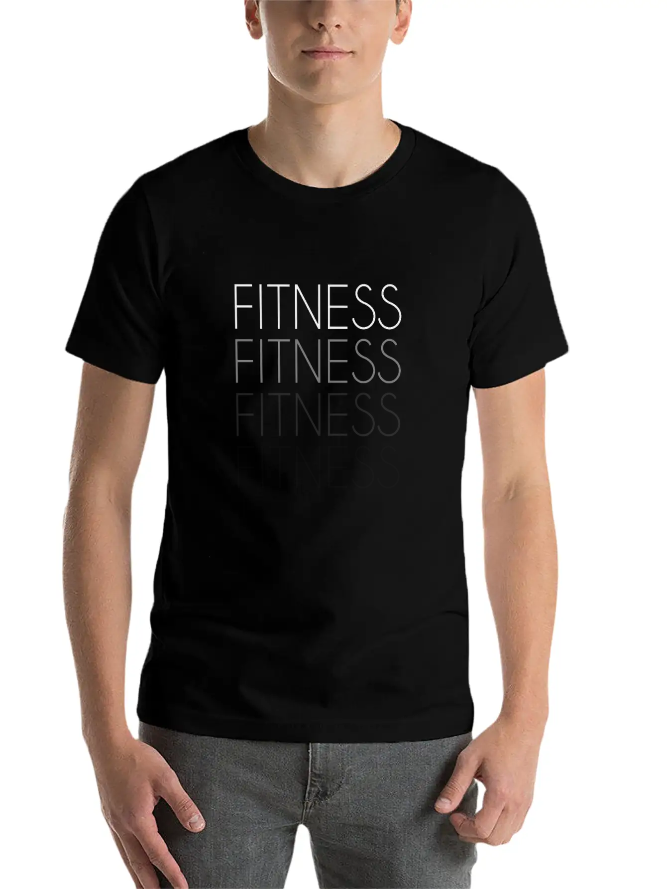 Fitness Lettering Basic Graphic T-Shirt ¨C Daily Comfort In Soft Cotton