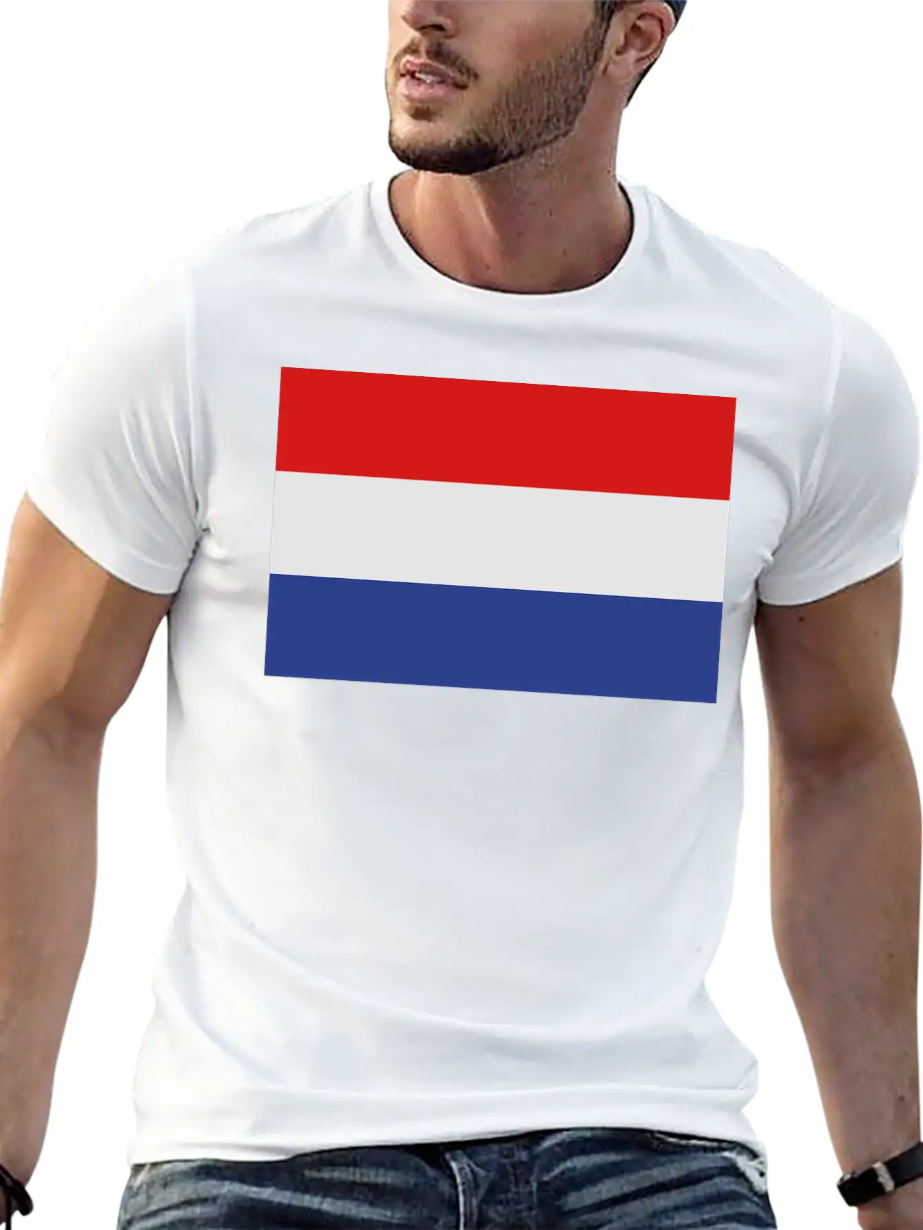 Flag Netherlands Essential Cotton Tee For Daily Outfits ¨C Unisex Style