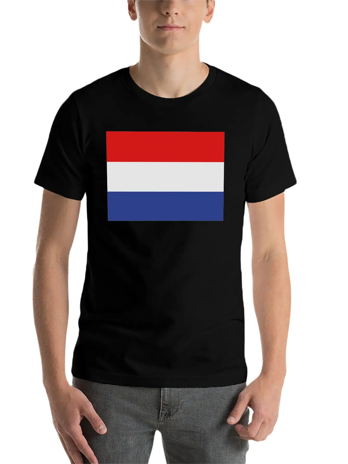 Flag Netherlands Essential Cotton Tee For Daily Outfits ¨C Unisex Style