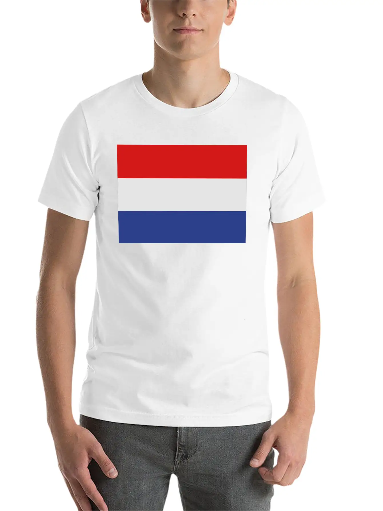 Flag Netherlands Essential Cotton Tee For Daily Outfits ¨C Unisex Style