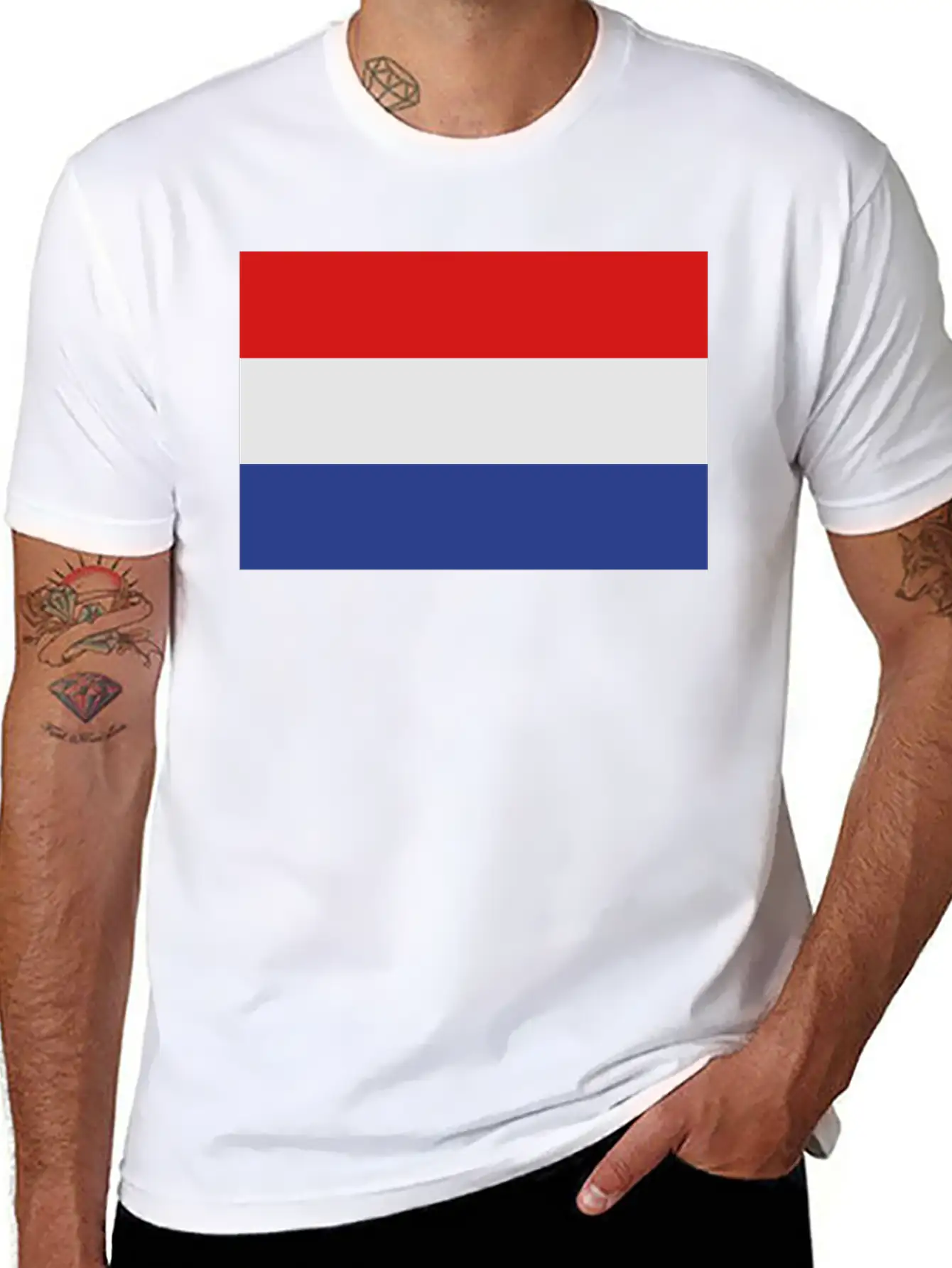 Flag Netherlands Essential Cotton Tee For Daily Outfits ¨C Unisex Style