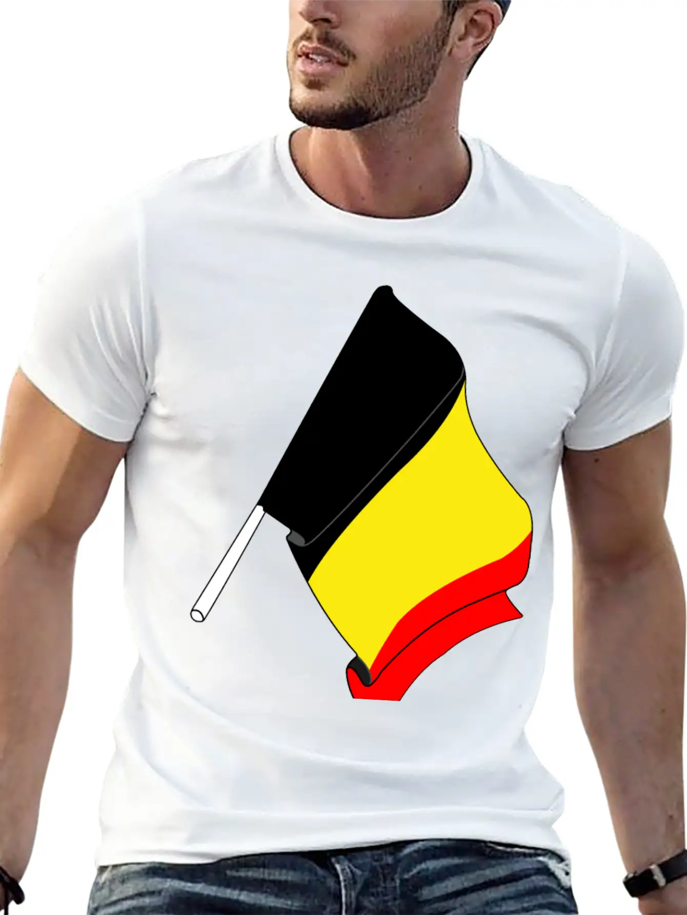 Flag Of Belgium Soft Cotton Short Sleeve Tee ¨C Unisex Wardrobe Staple