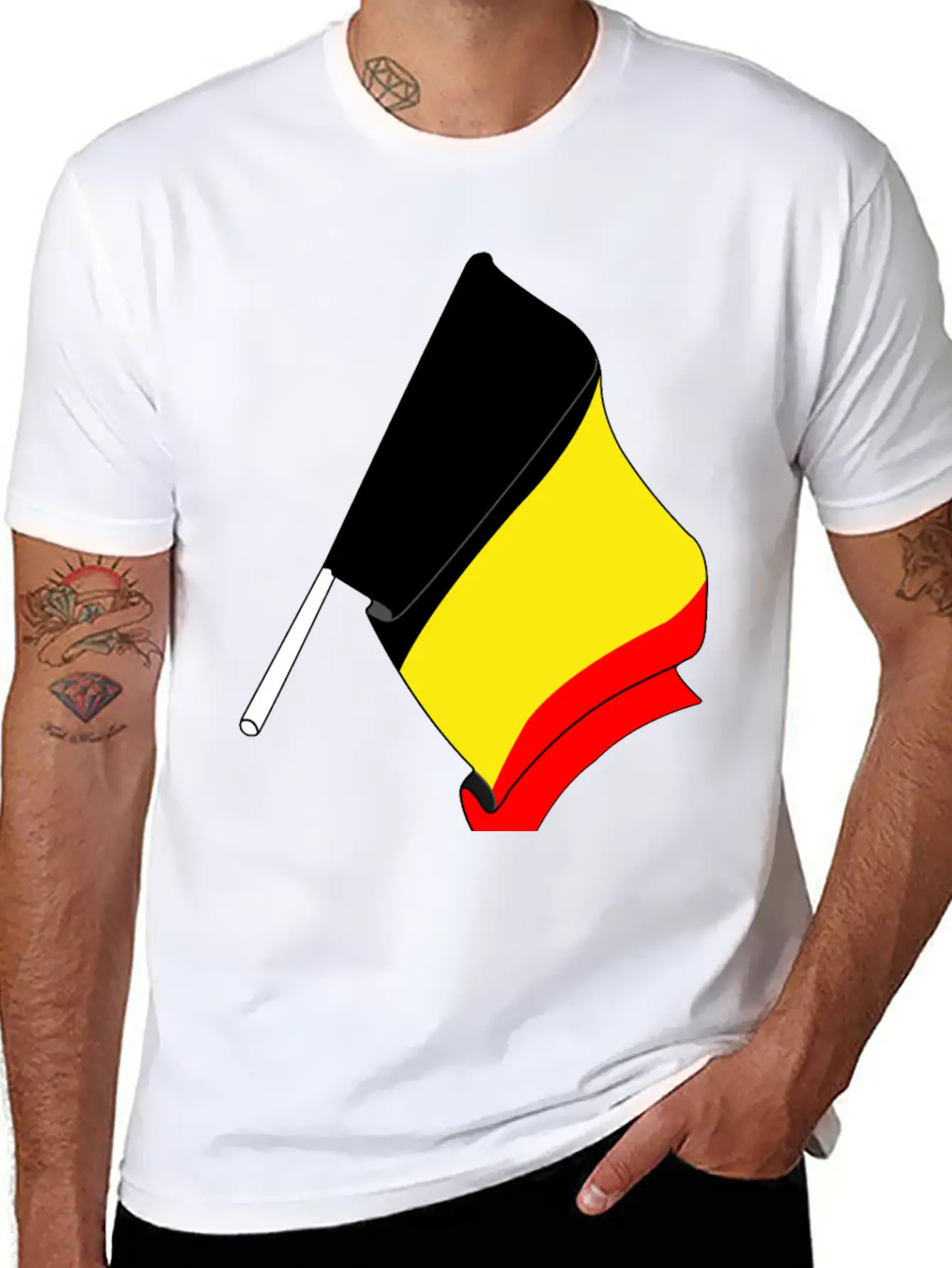 Flag Of Belgium Soft Cotton Short Sleeve Tee ¨C Unisex Wardrobe Staple