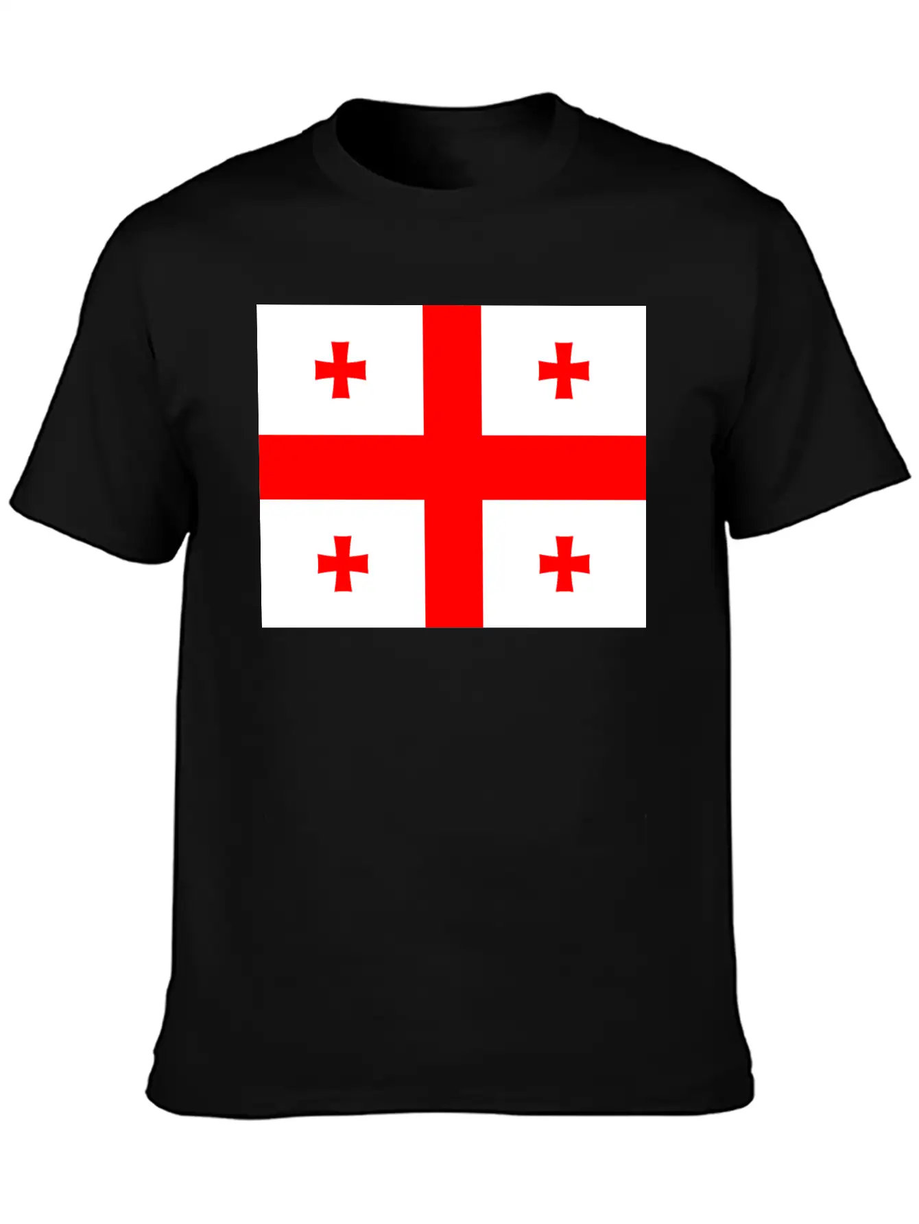Flag Of Georgia (ge) Essential Cotton Tee For Daily Outfits ¨C Unisex Style