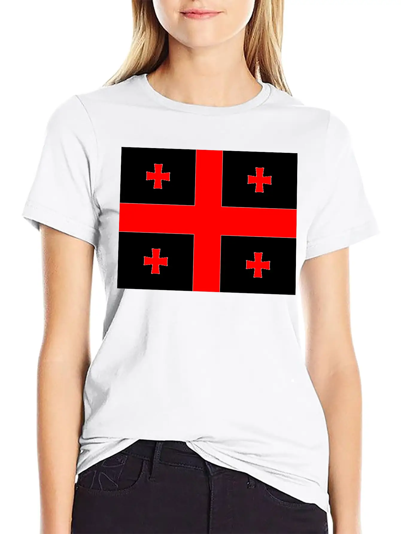 Flag Of Georgia (ge) Essential Cotton Tee For Daily Outfits ¨C Unisex Style