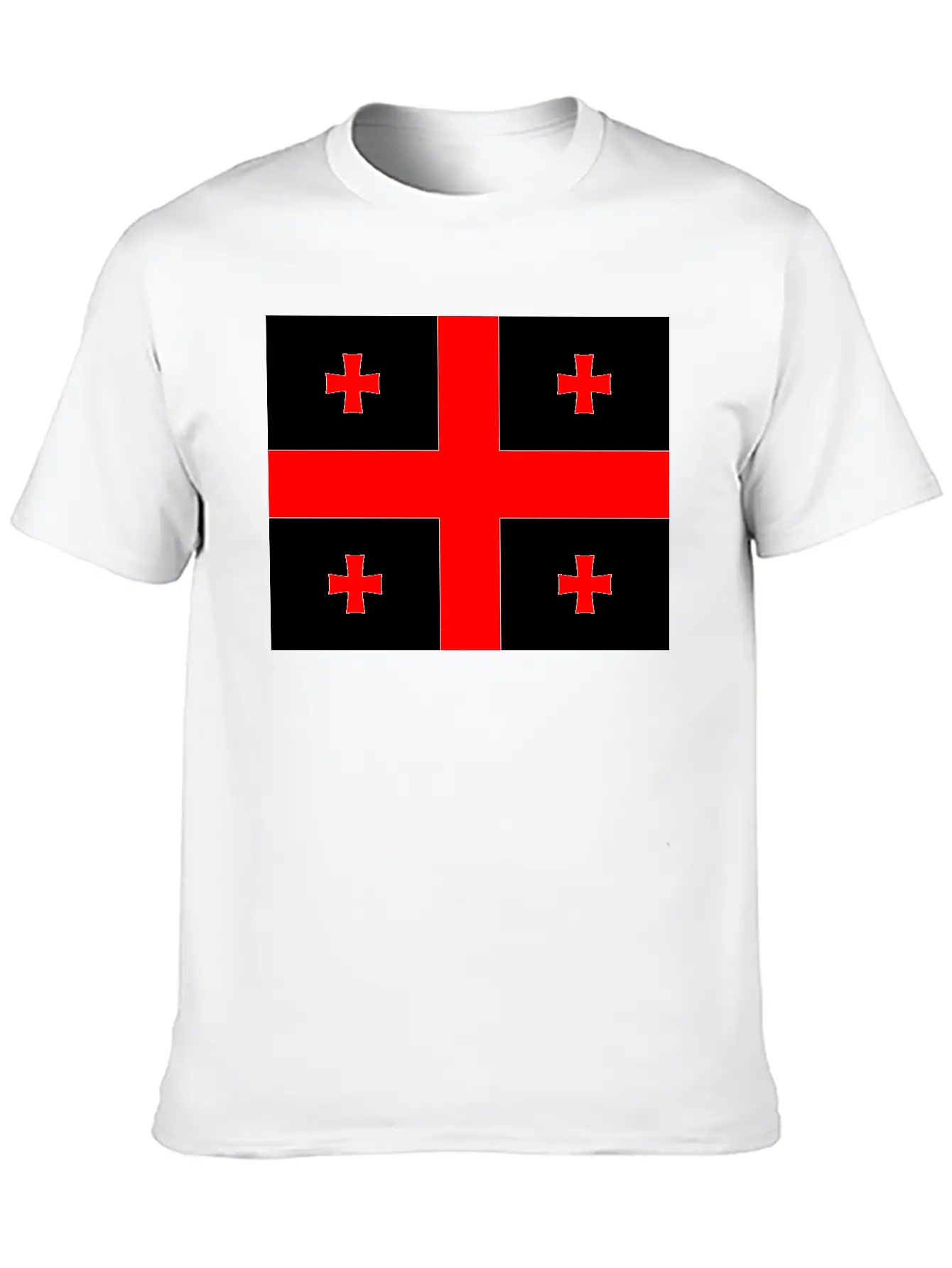Flag Of Georgia (ge) Essential Cotton Tee For Daily Outfits ¨C Unisex Style