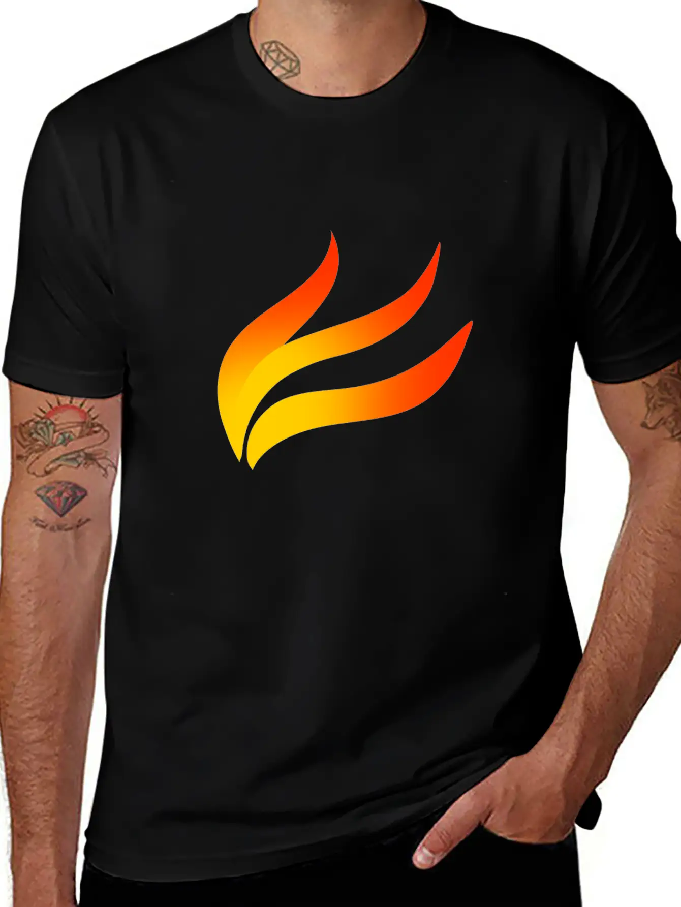 Flame Colour Basic Graphic T-Shirt ¨C Daily Comfort In Soft Cotton
