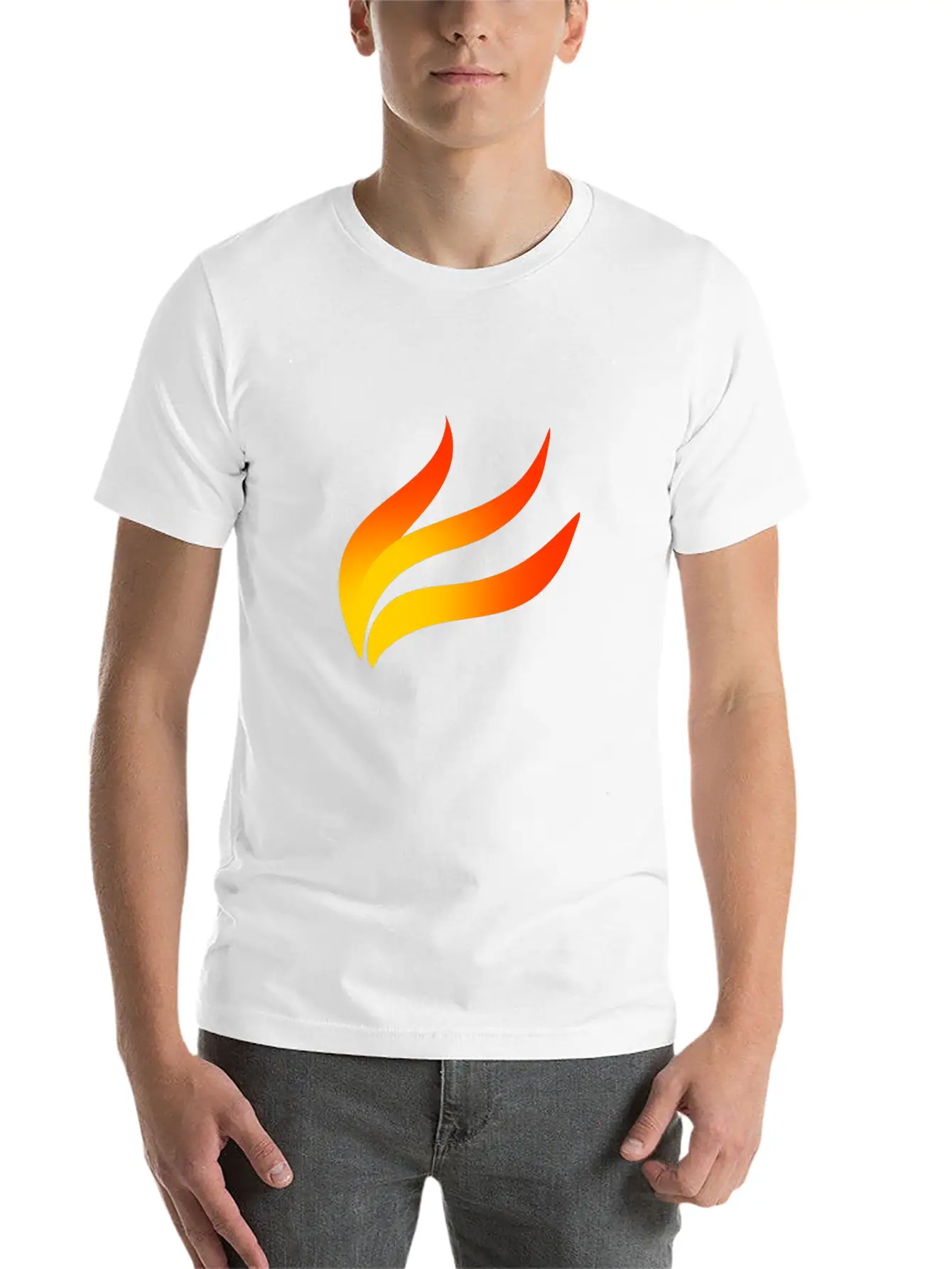Flame Colour Basic Graphic T-Shirt ¨C Daily Comfort In Soft Cotton