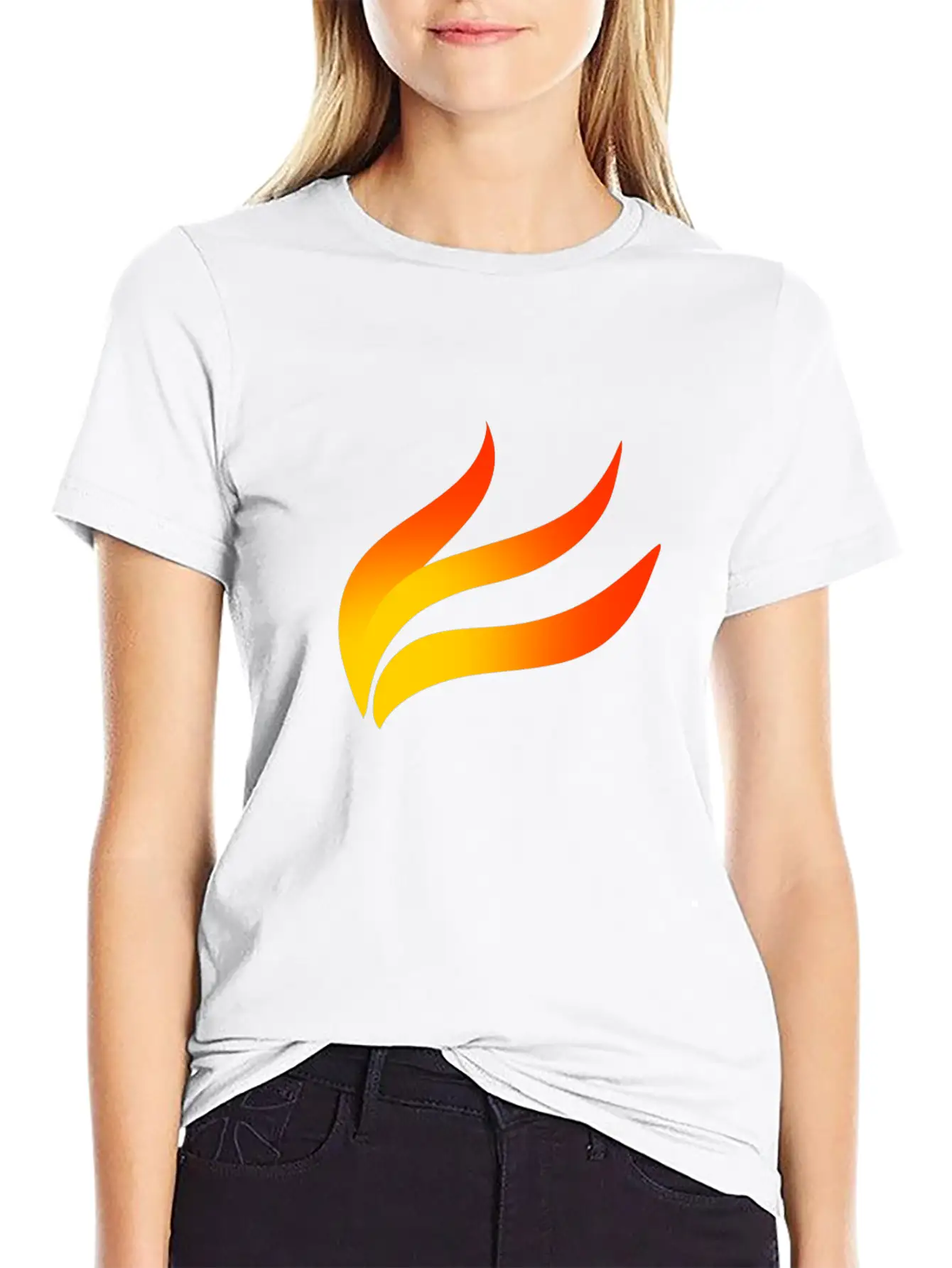 Flame Colour Basic Graphic T-Shirt ¨C Daily Comfort In Soft Cotton
