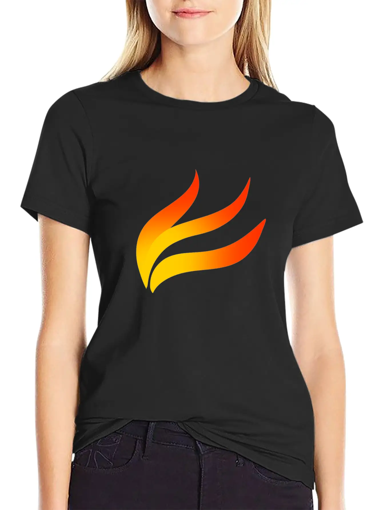 Flame Colour Basic Graphic T-Shirt ¨C Daily Comfort In Soft Cotton
