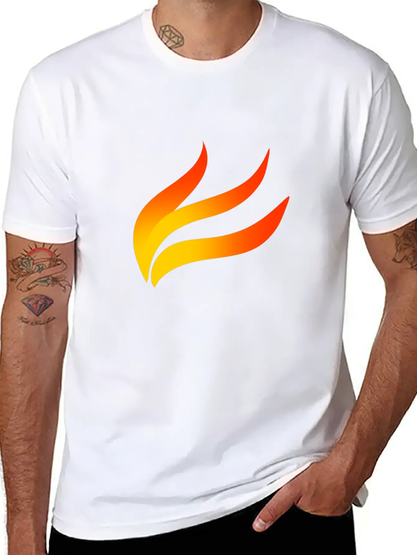 Flame Colour Basic Graphic T-Shirt ¨C Daily Comfort In Soft Cotton