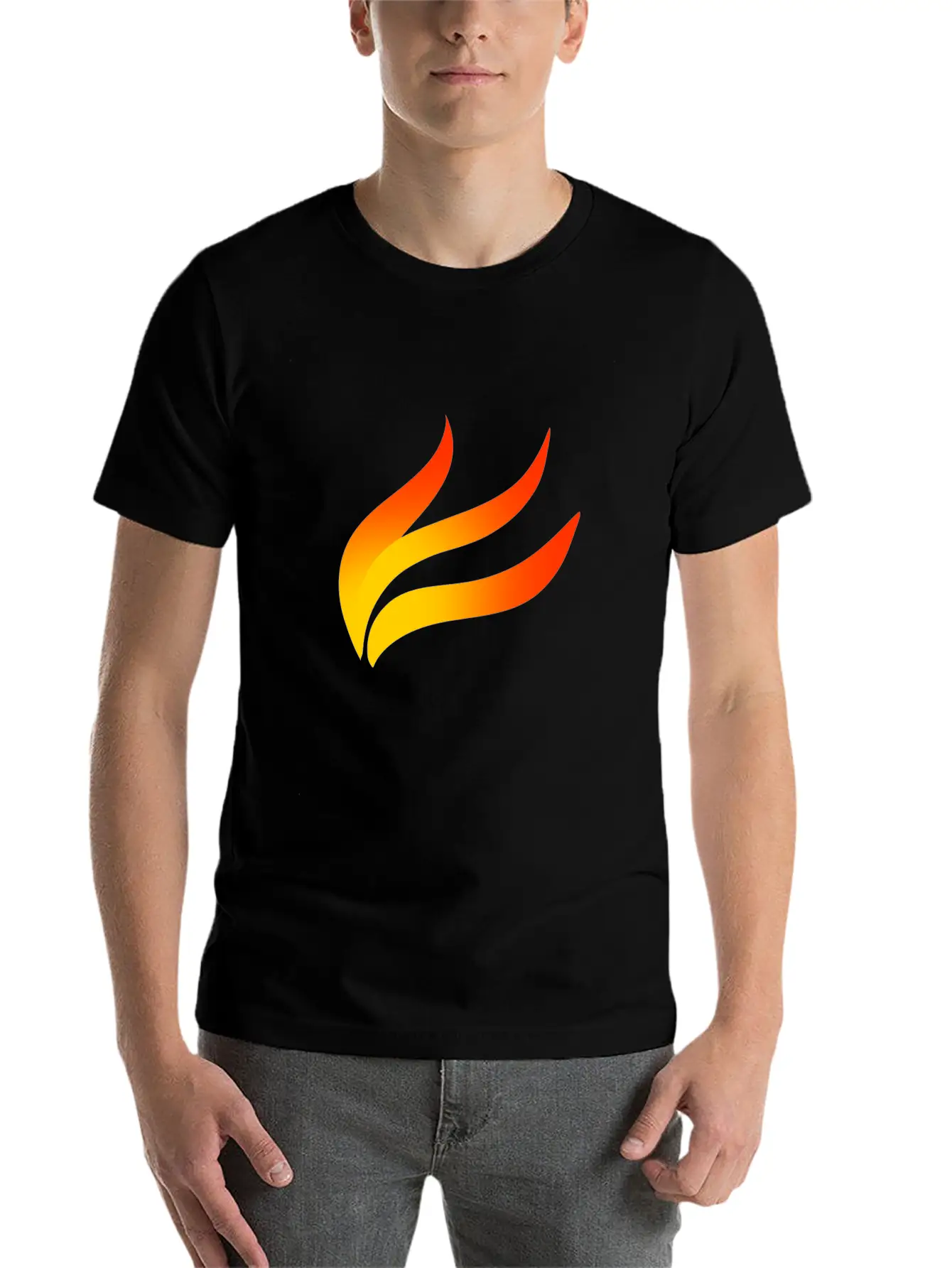 Flame Colour Basic Graphic T-Shirt ¨C Daily Comfort In Soft Cotton