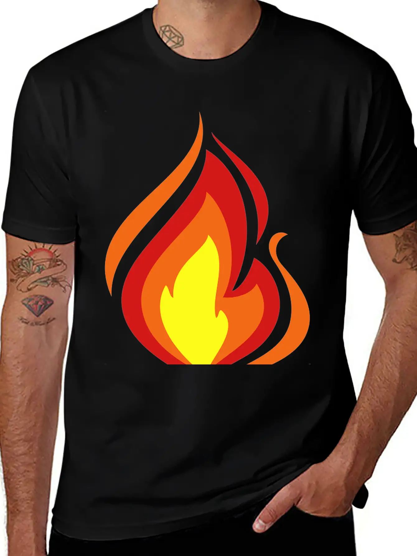 Flame Essential Cotton Tee For Daily Outfits ¨C Unisex Style