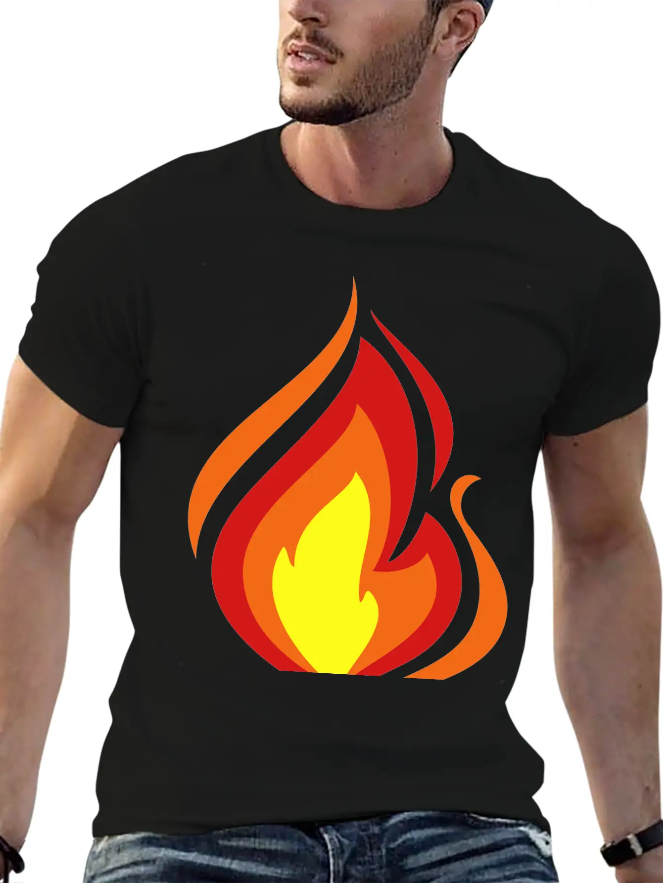 Flame Essential Cotton Tee For Daily Outfits ¨C Unisex Style
