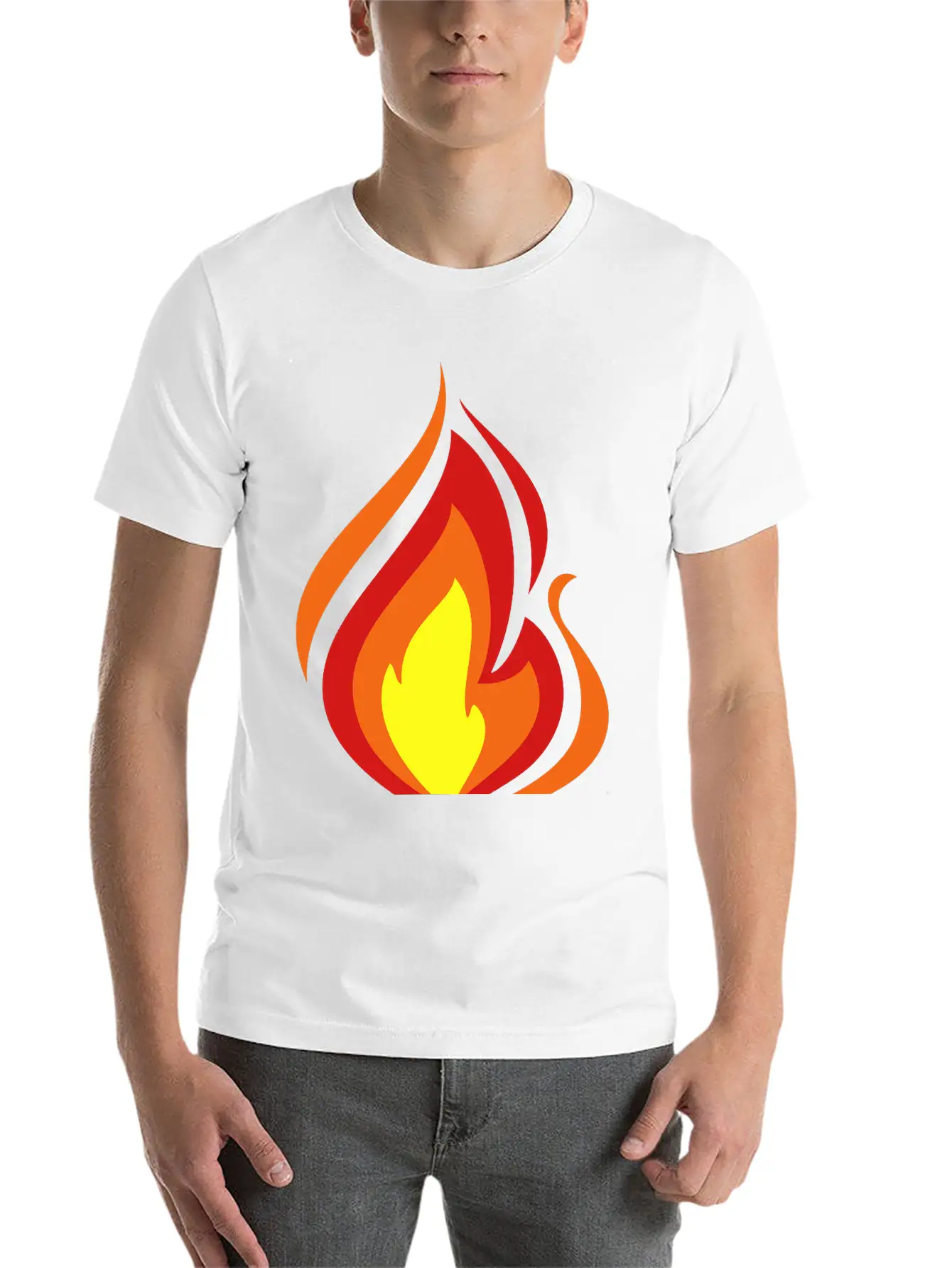 Flame Essential Cotton Tee For Daily Outfits ¨C Unisex Style