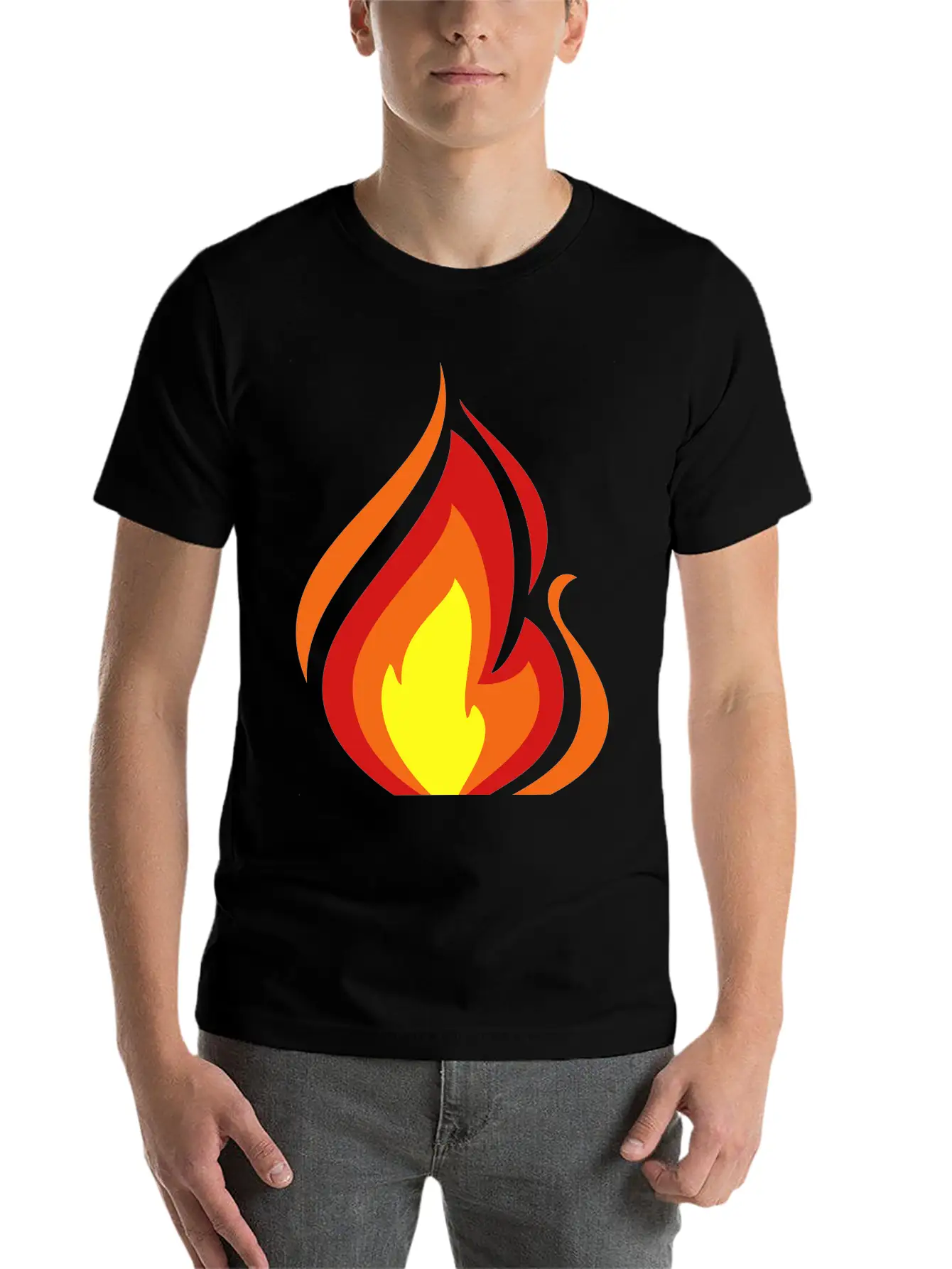 Flame Essential Cotton Tee For Daily Outfits ¨C Unisex Style