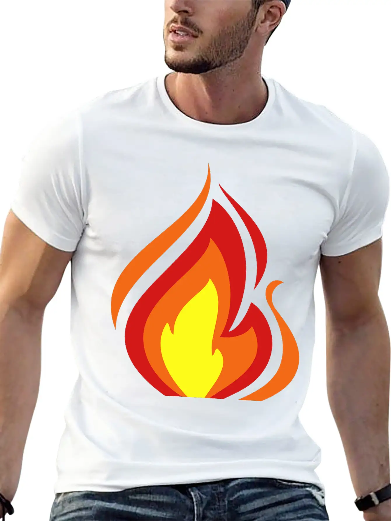 Flame Essential Cotton Tee For Daily Outfits ¨C Unisex Style
